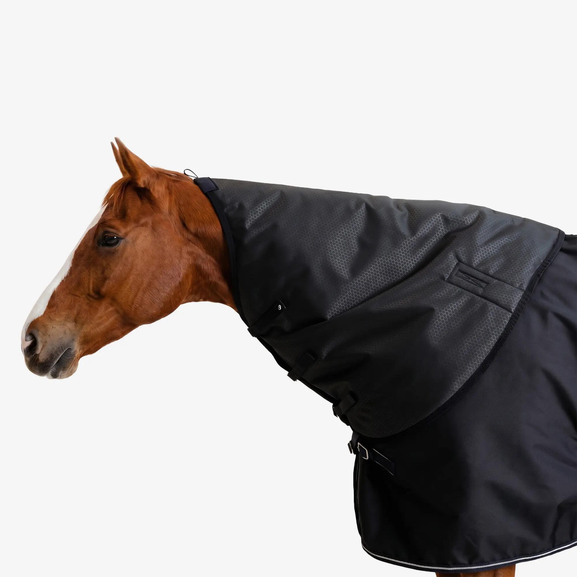 Neckcover Halsteil Allweather Light wasserdicht Pferd schwarz 600D