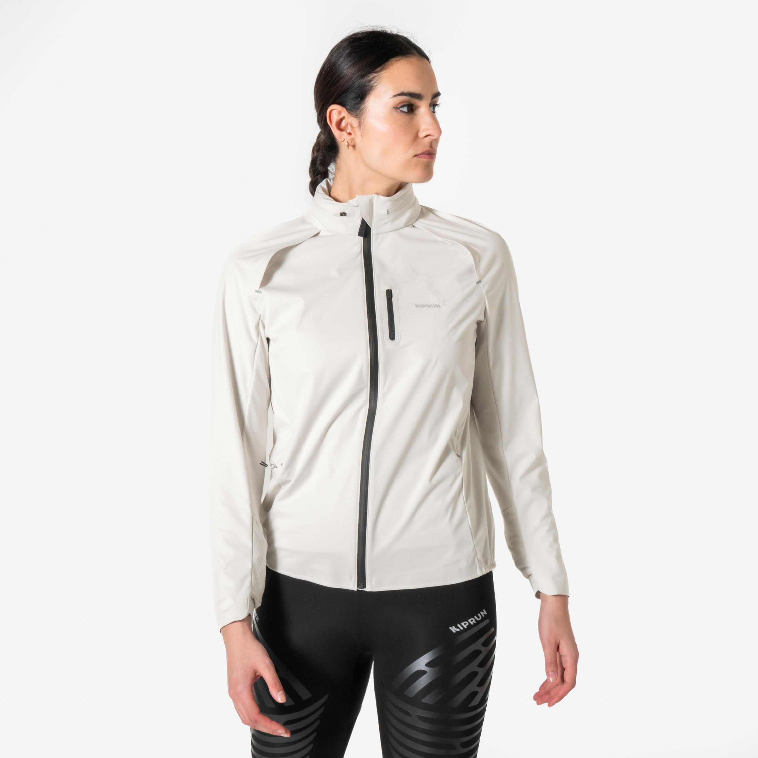 Laufjacke Damen Regular - Run 900 Warm grau