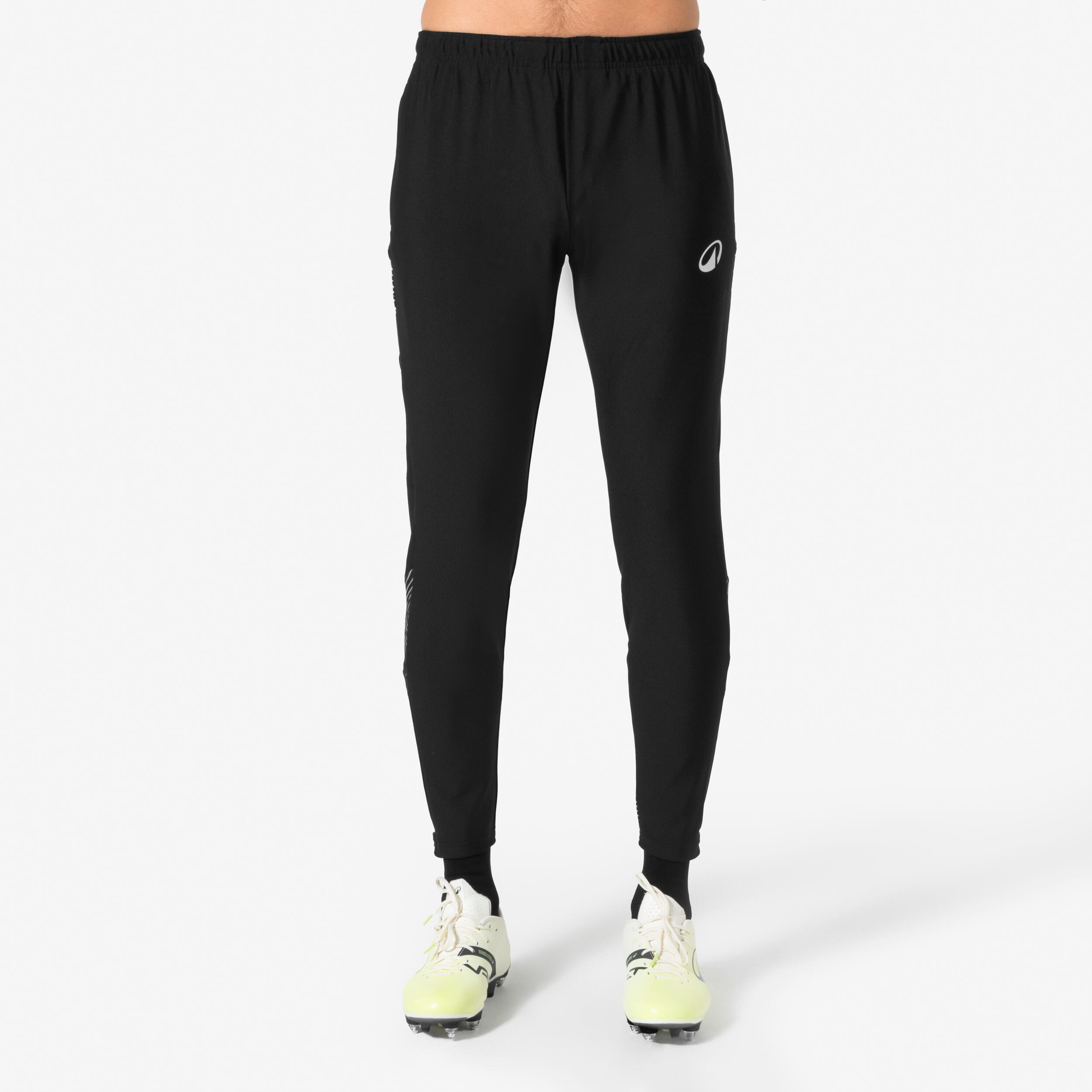 Damen/Herren Fußball Trainingshose - VIRALTO Club Wavy schwarz/grau