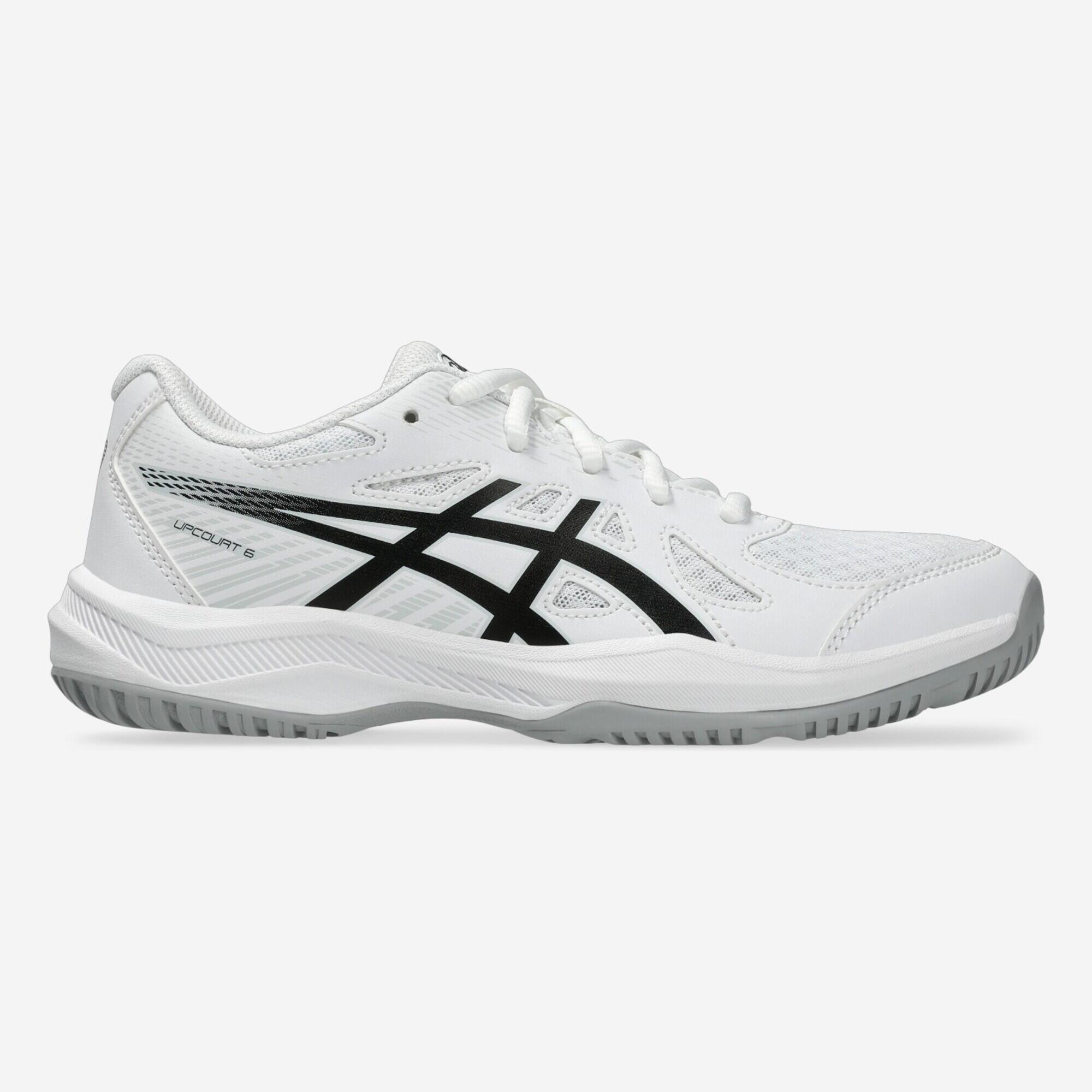 Kinder Handball Hallenschuhe - Asics Upcourt 6 weiß/schwarz