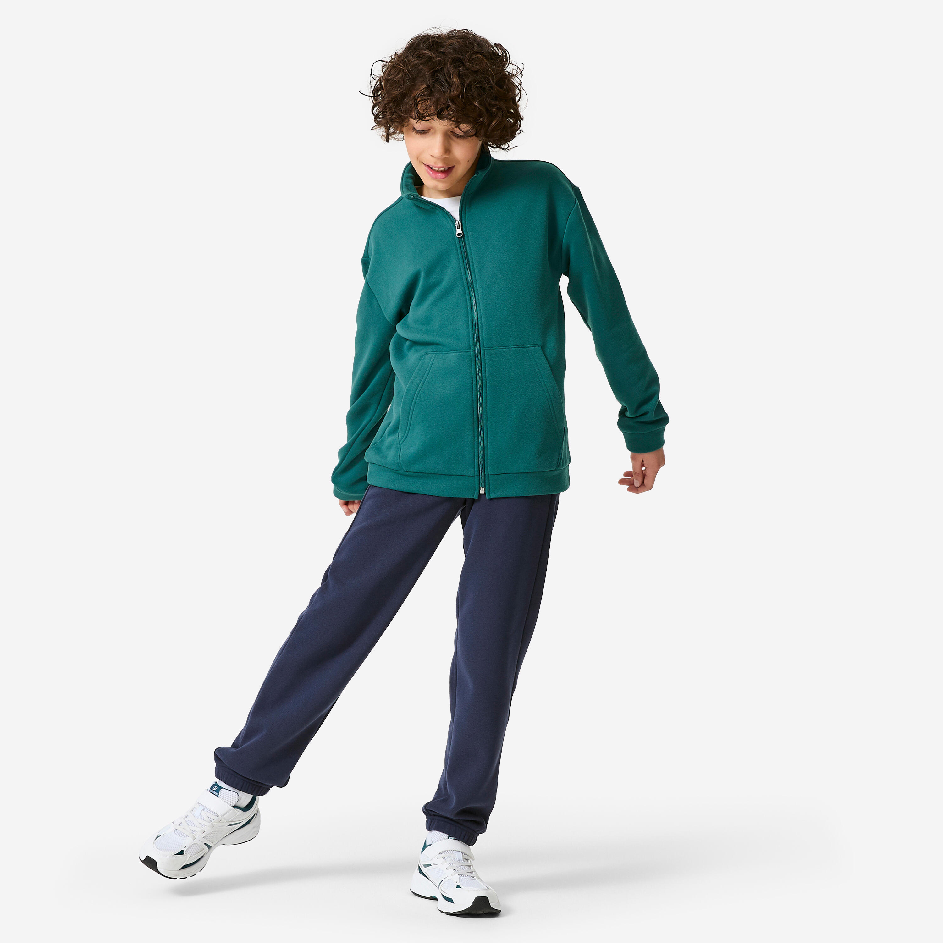 Jogginganzug Kinder Molton warm - grün