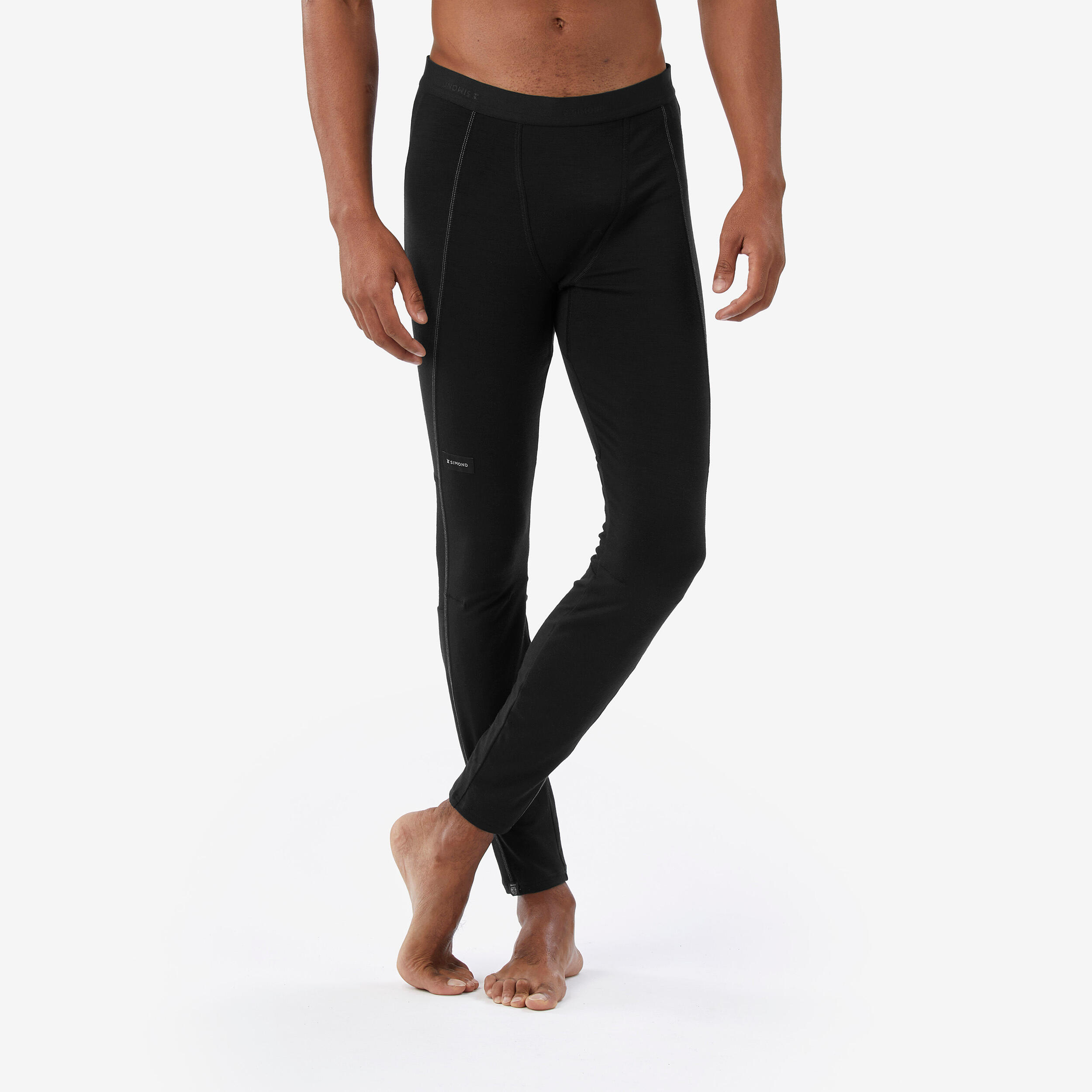 Merino Funktionsunterwäsche Herren lang Trekking ‒ MT500 schwarz