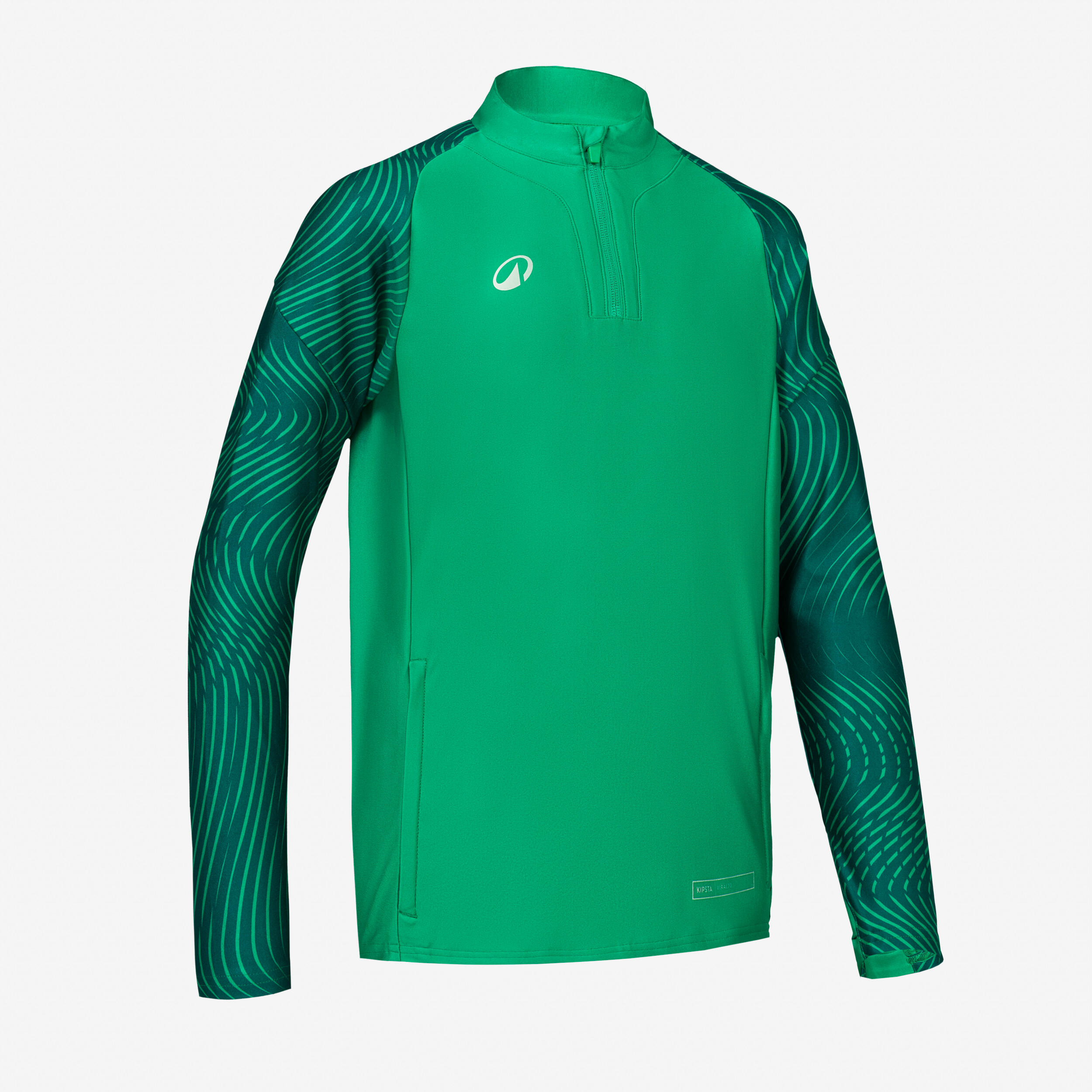 Kinder Fußball Sweatshirt 1/2-Zip - Club Wavy hellgrün/dunkelgrün