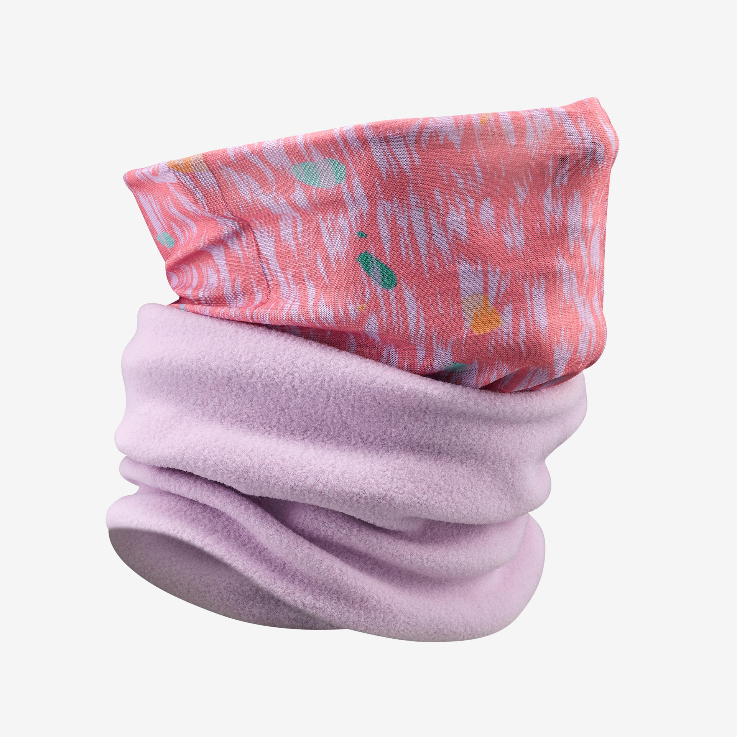 Schlauchschal Kinder Materialmix - HUG 500 rosa/lila