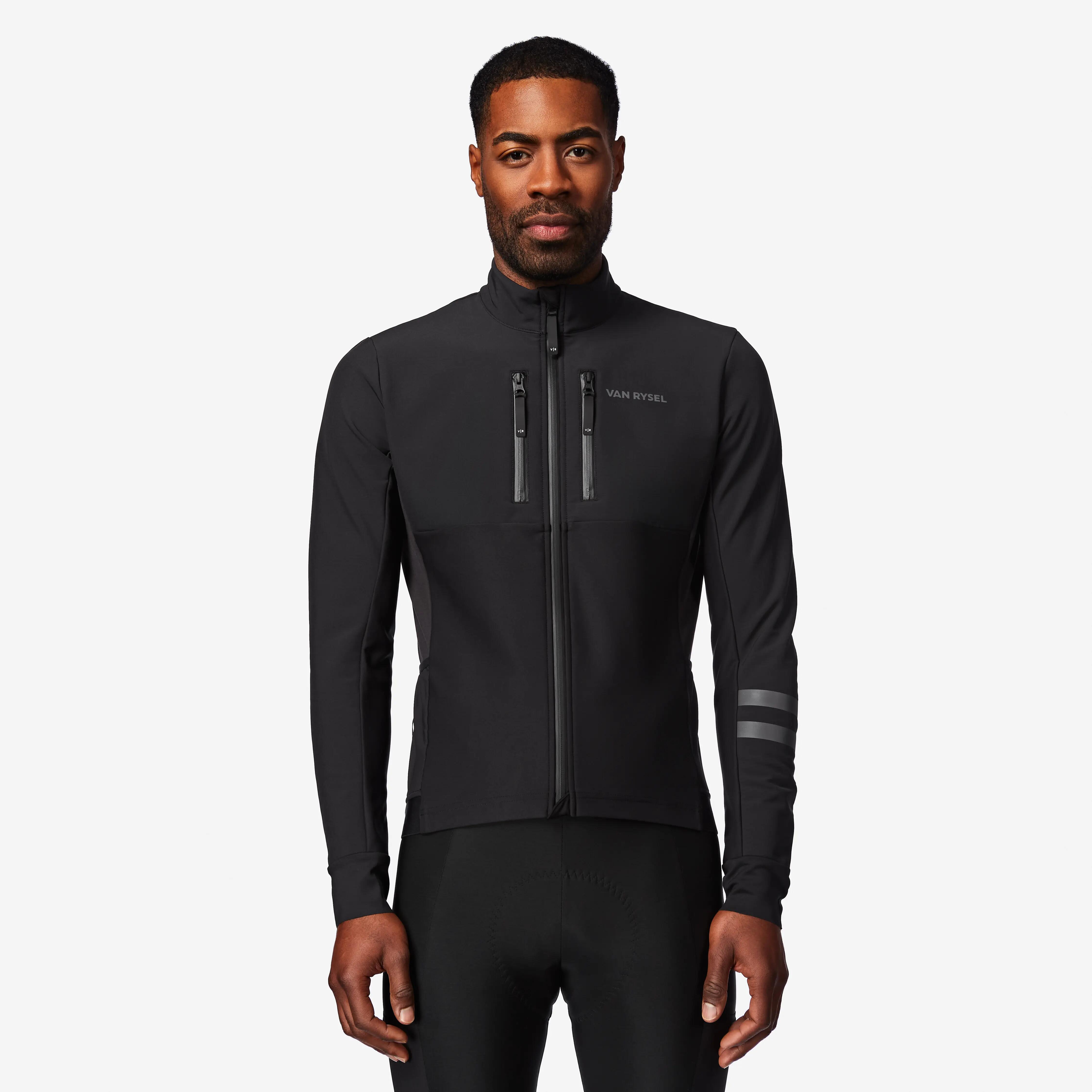 Fahrrad Winterjacke Herren Rennrad - Endurance schwarz
