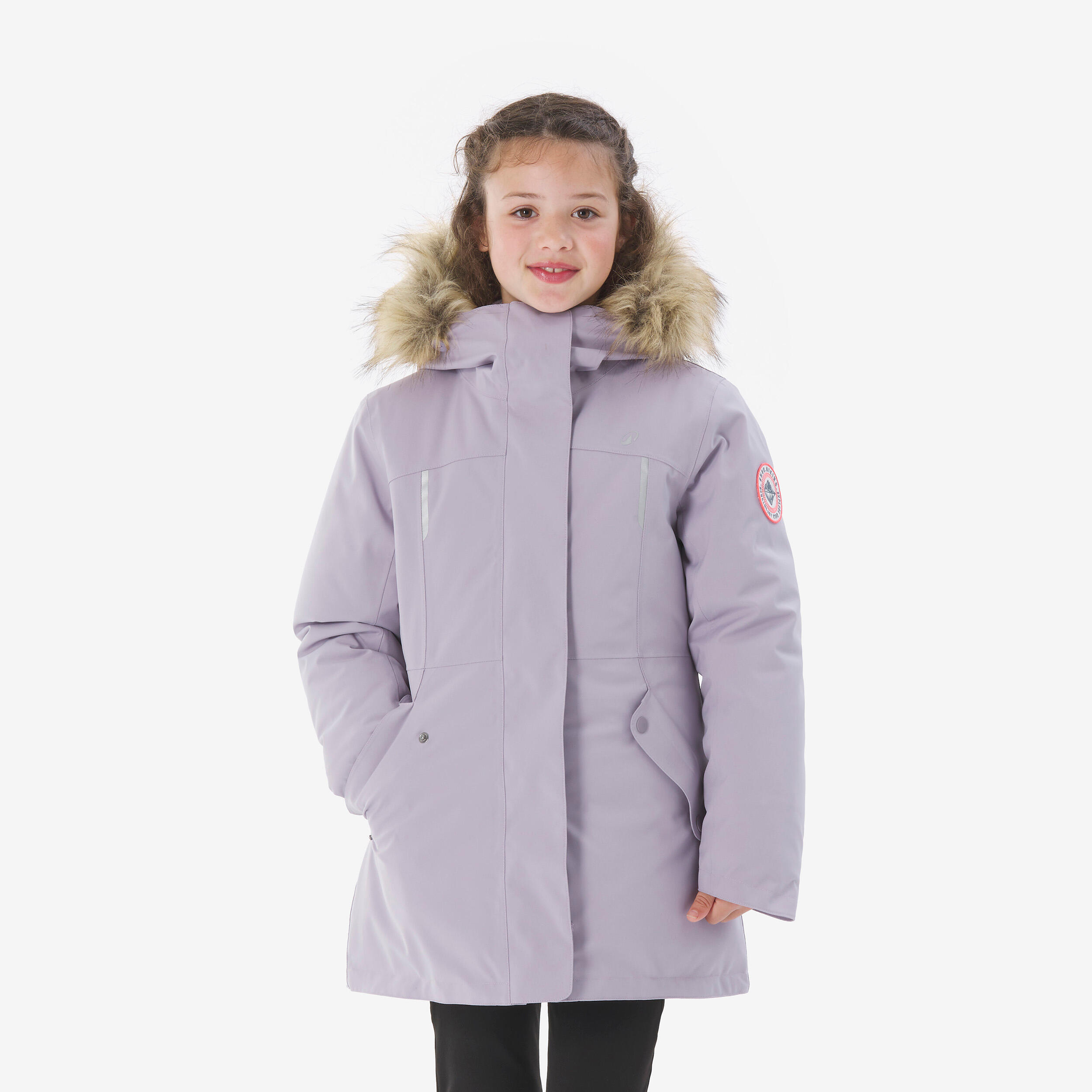 Winterjacke Parka Kinder Gr. 122–172 bis -17 °C Wandern - NH900 violett