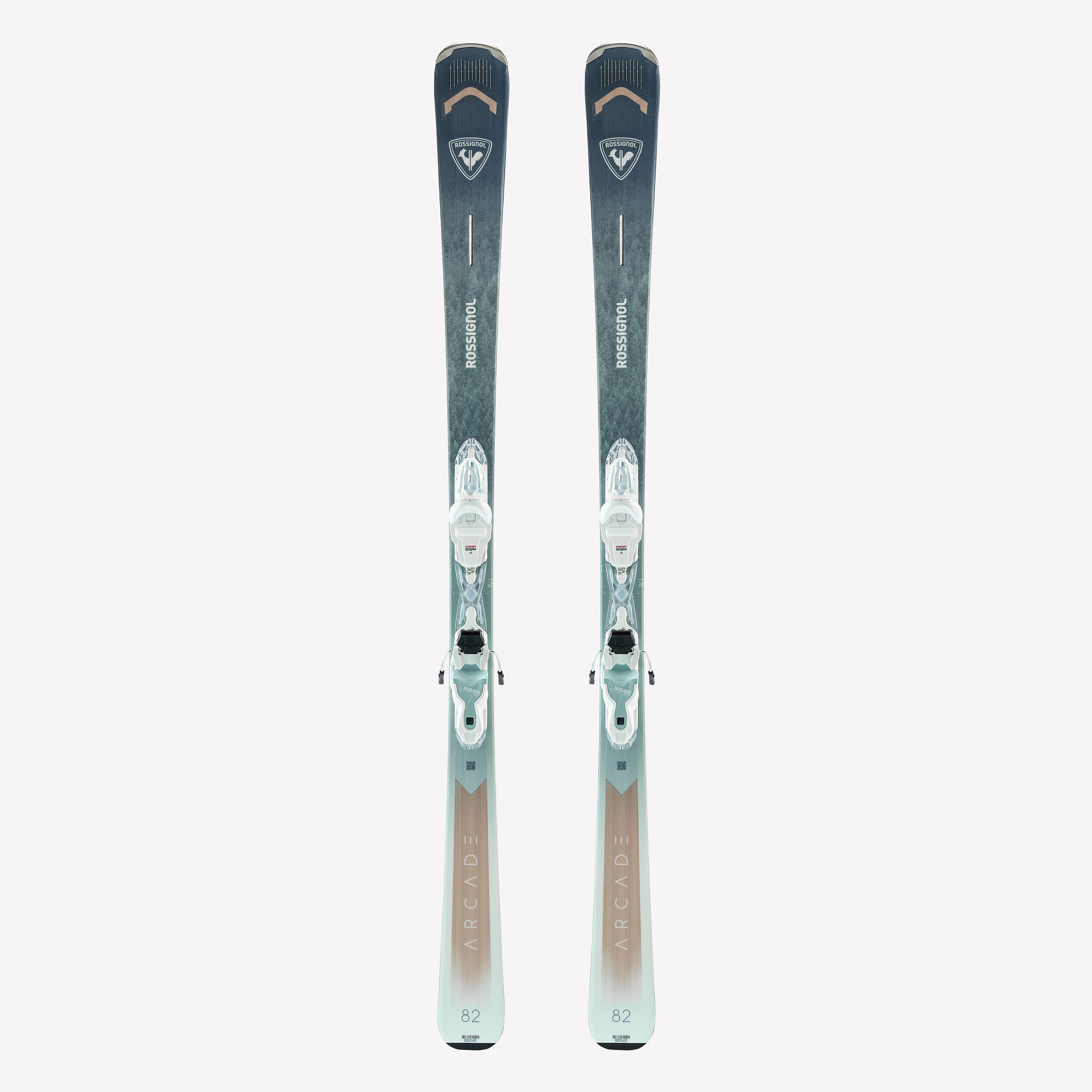 Ski Allmountain inkl. Bindung Damen - Rossignol Arcade 82 beige/weiß
