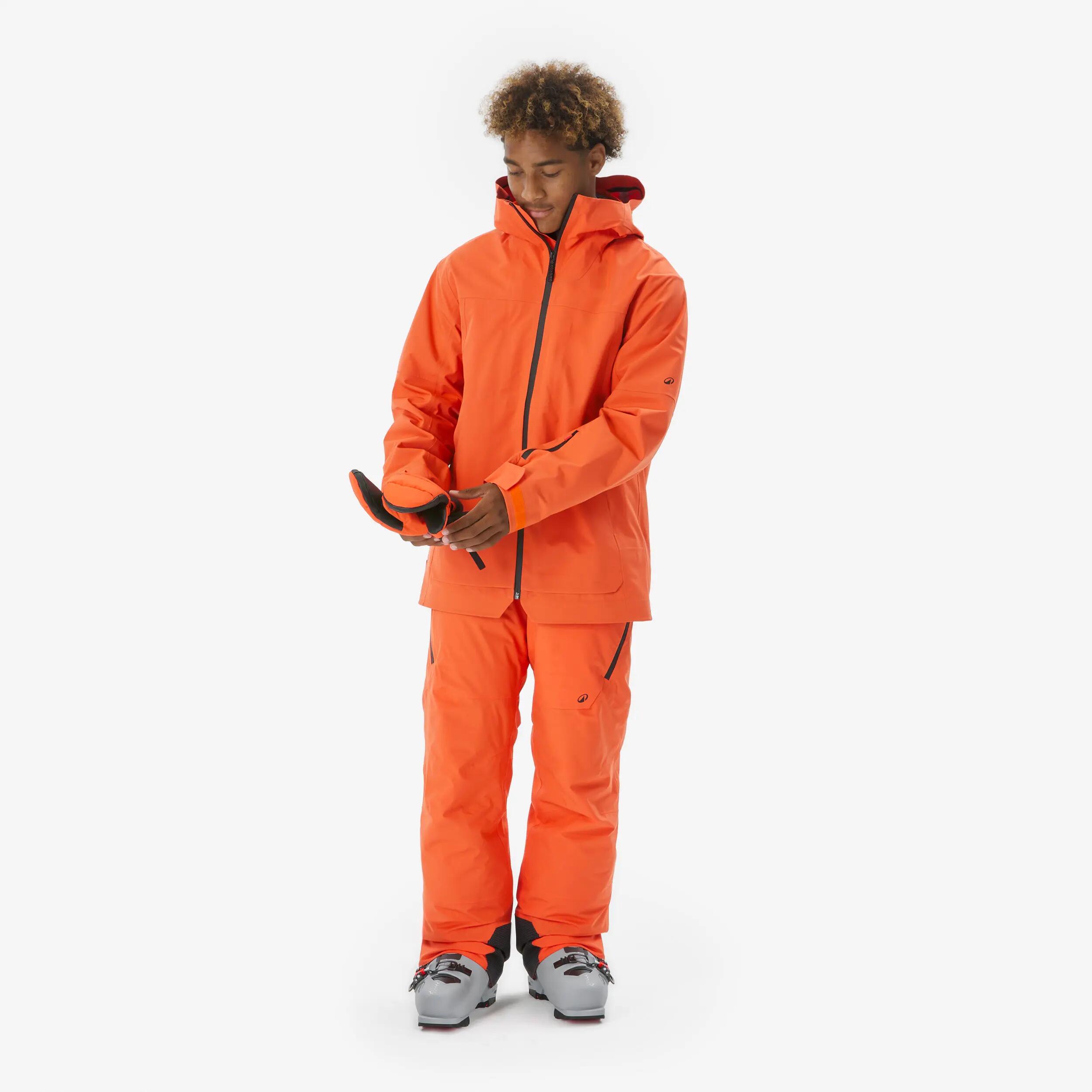 3-in-1-Skijacke Kinder 7–15 Jahre mit herausnehmbarem Fleece - 900 orange