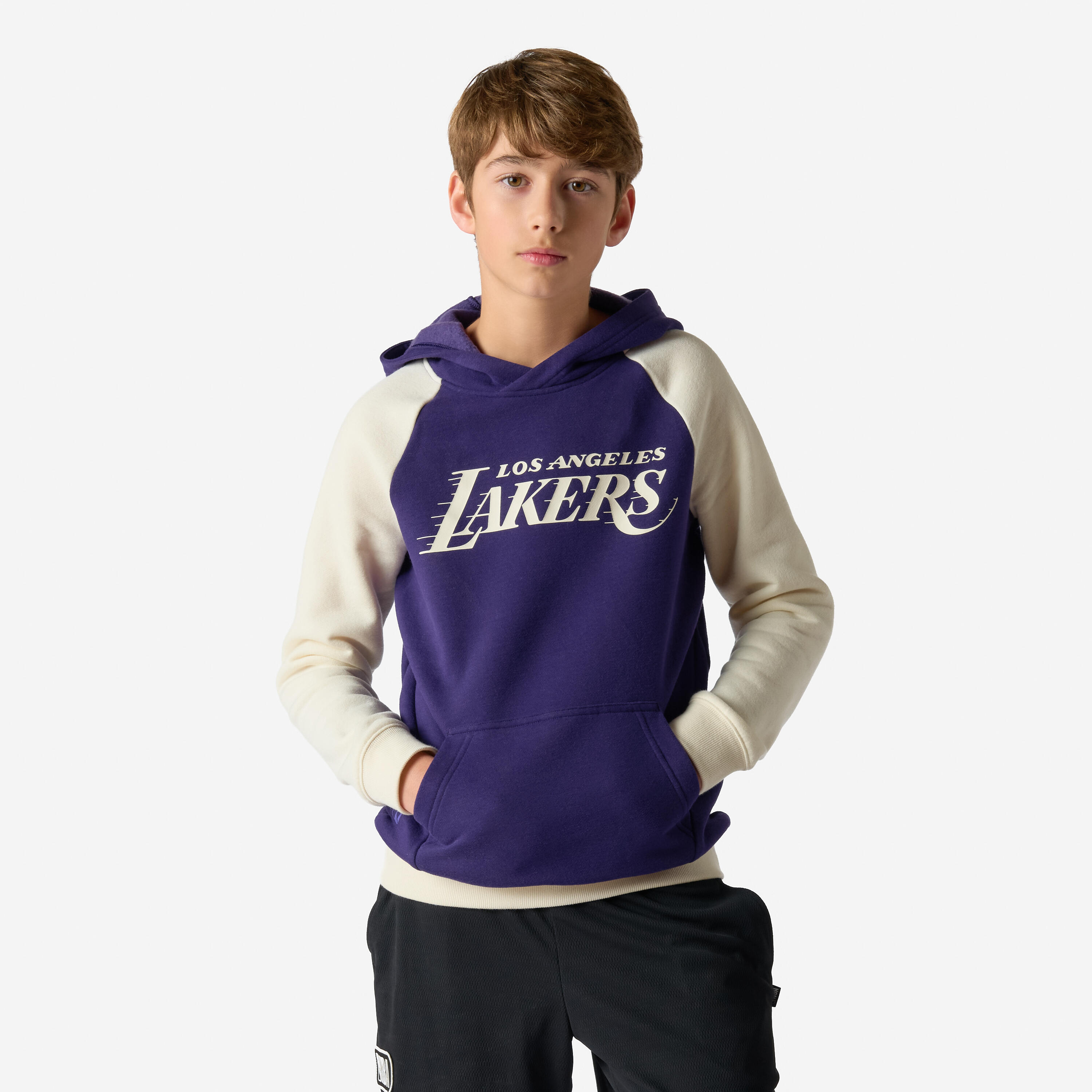 Kinder Sweatshirt mit Kapuze - Hoodie NBA Lakers violett