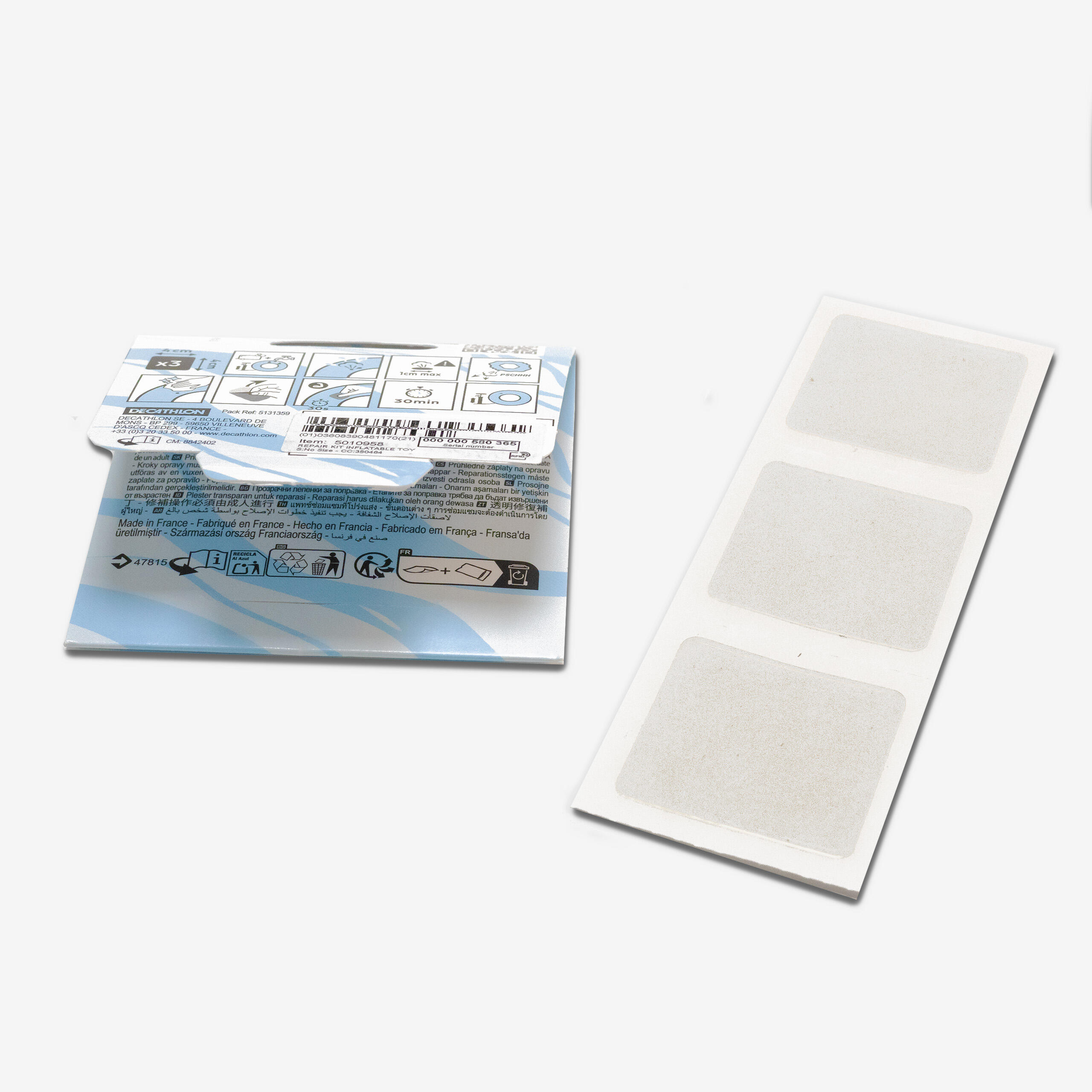 Reparatur-Patch Schwimmreifen Wasserballtor Pool 3er-Set - transparent