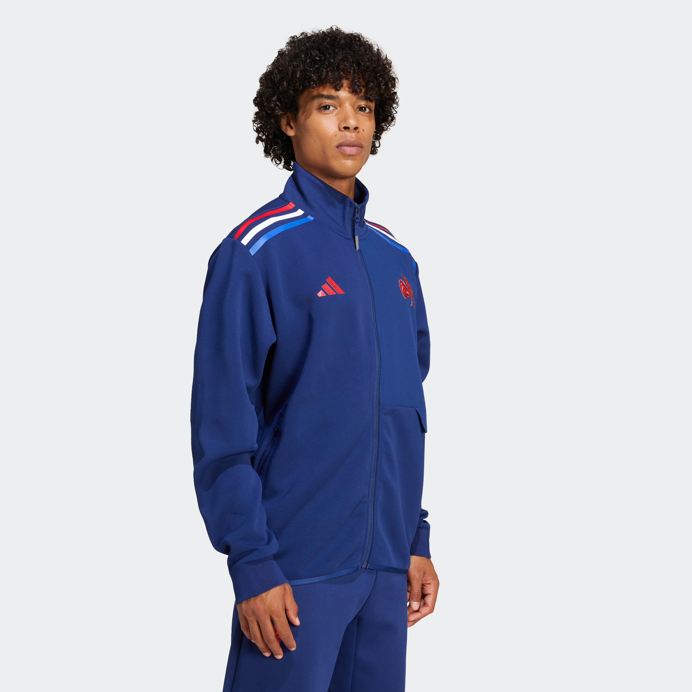 Damen/Herren Rugby Trainingsjacke - FFR französische Nationalmannschaft blau