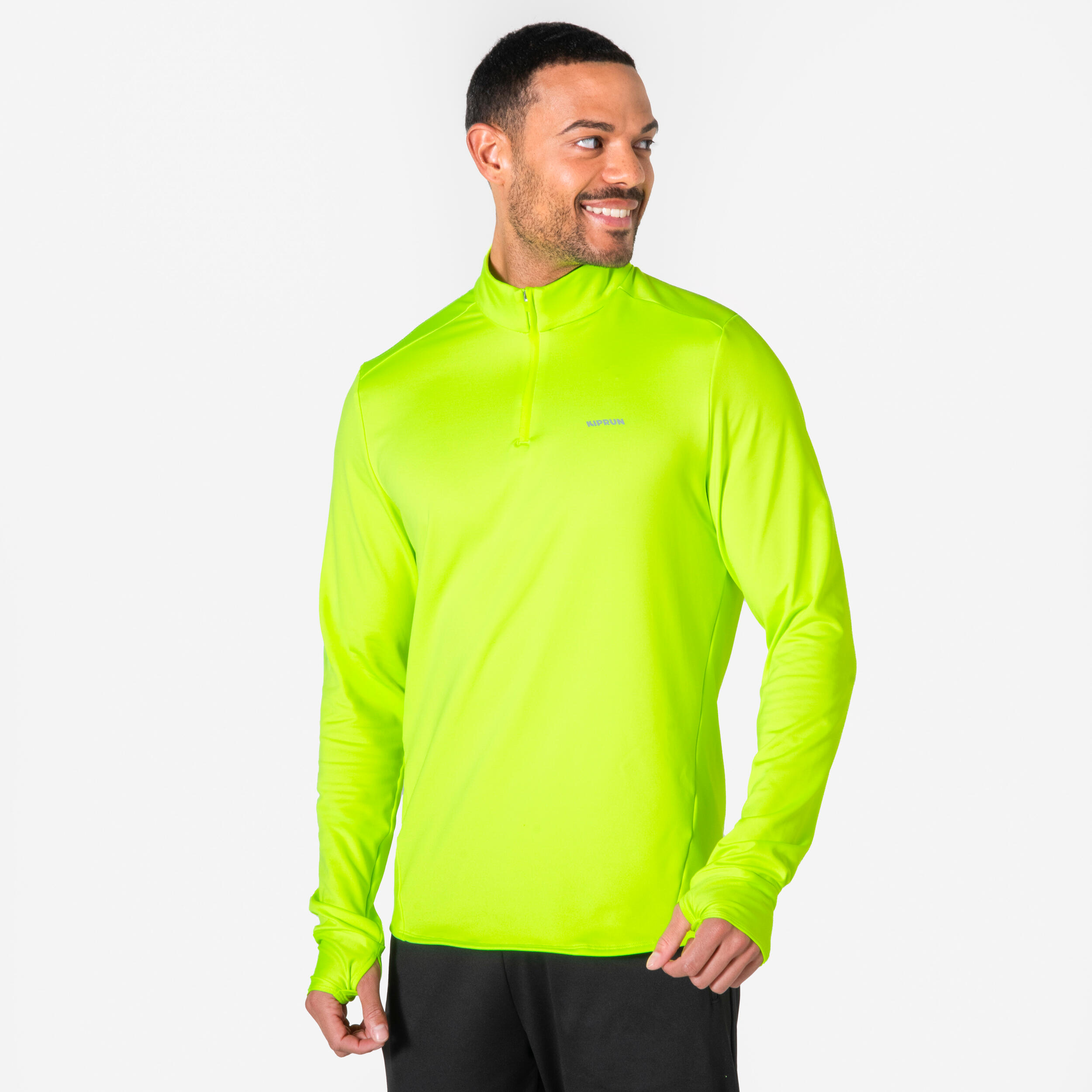 Laufshirt langarm Herren gut sichtbar - Warm Day Visibility