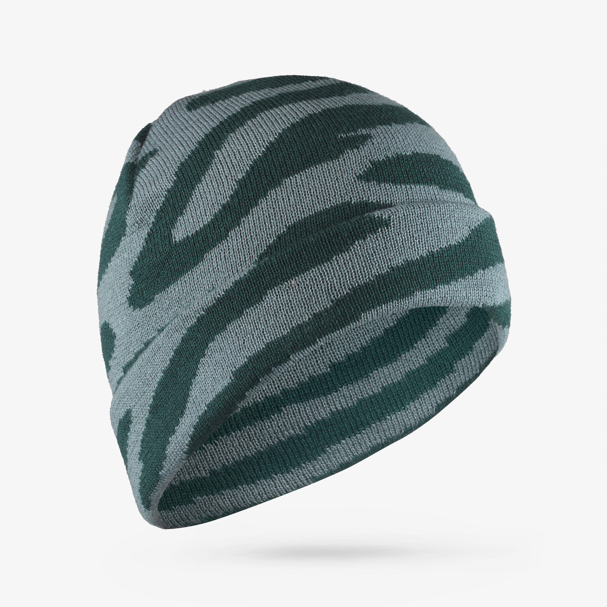 Mütze mit Umschlag Erwachsene - Rider 500 Zebrastreifen blau