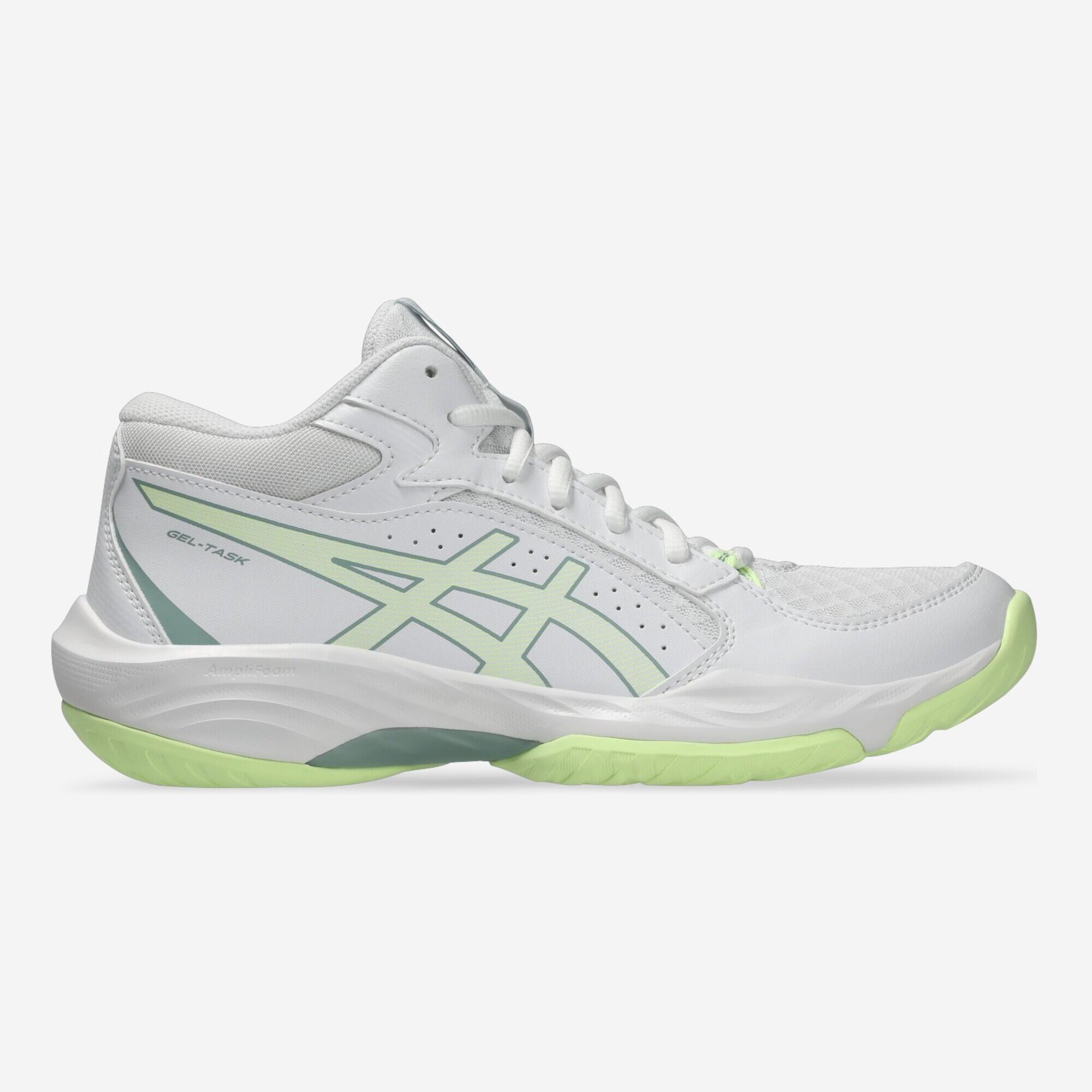 Damen Volleyball Schuhe MID - ASICS Gel Task MT5 weiß/gelb