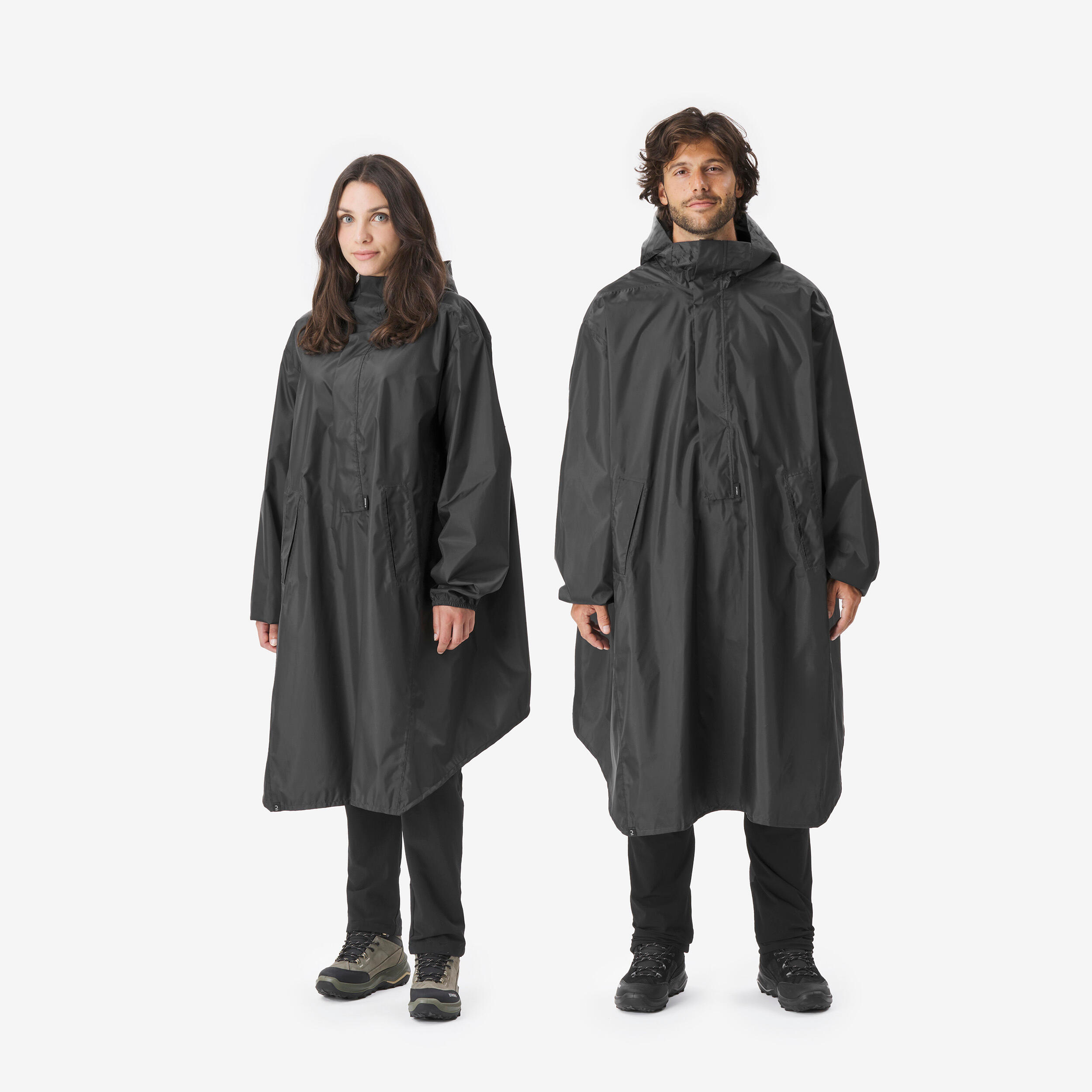 Poncho Regencape 60 L Wandern - MT500 schwarz
