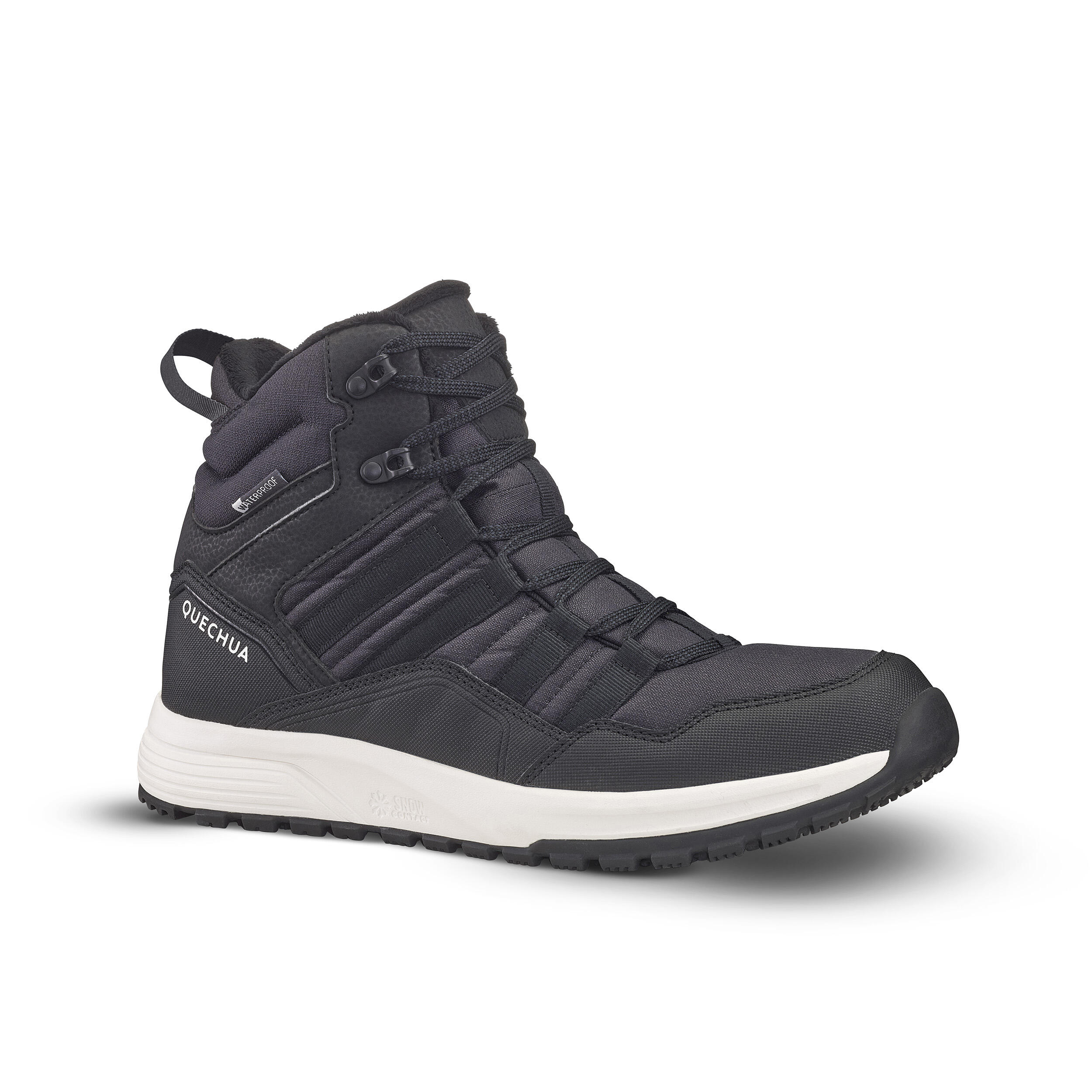 Winterschuhe Herren warm wasserdicht Winterwandern - NH500 schwarz