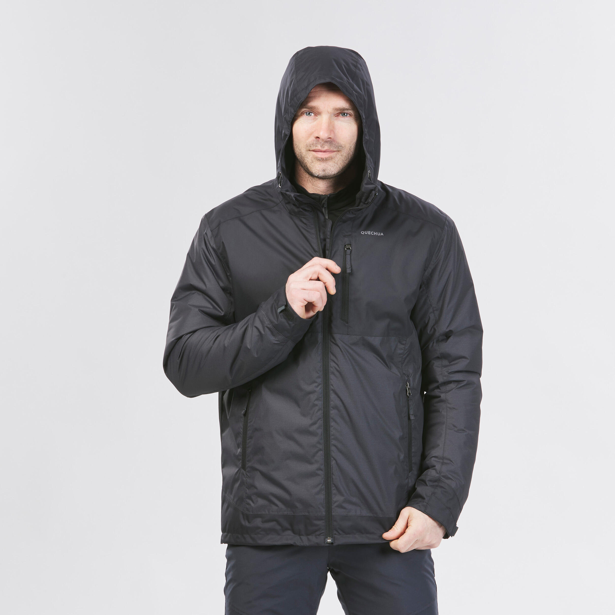 Wanderjacke Herren bis -10 °C wasserdicht - NH500 schwarz