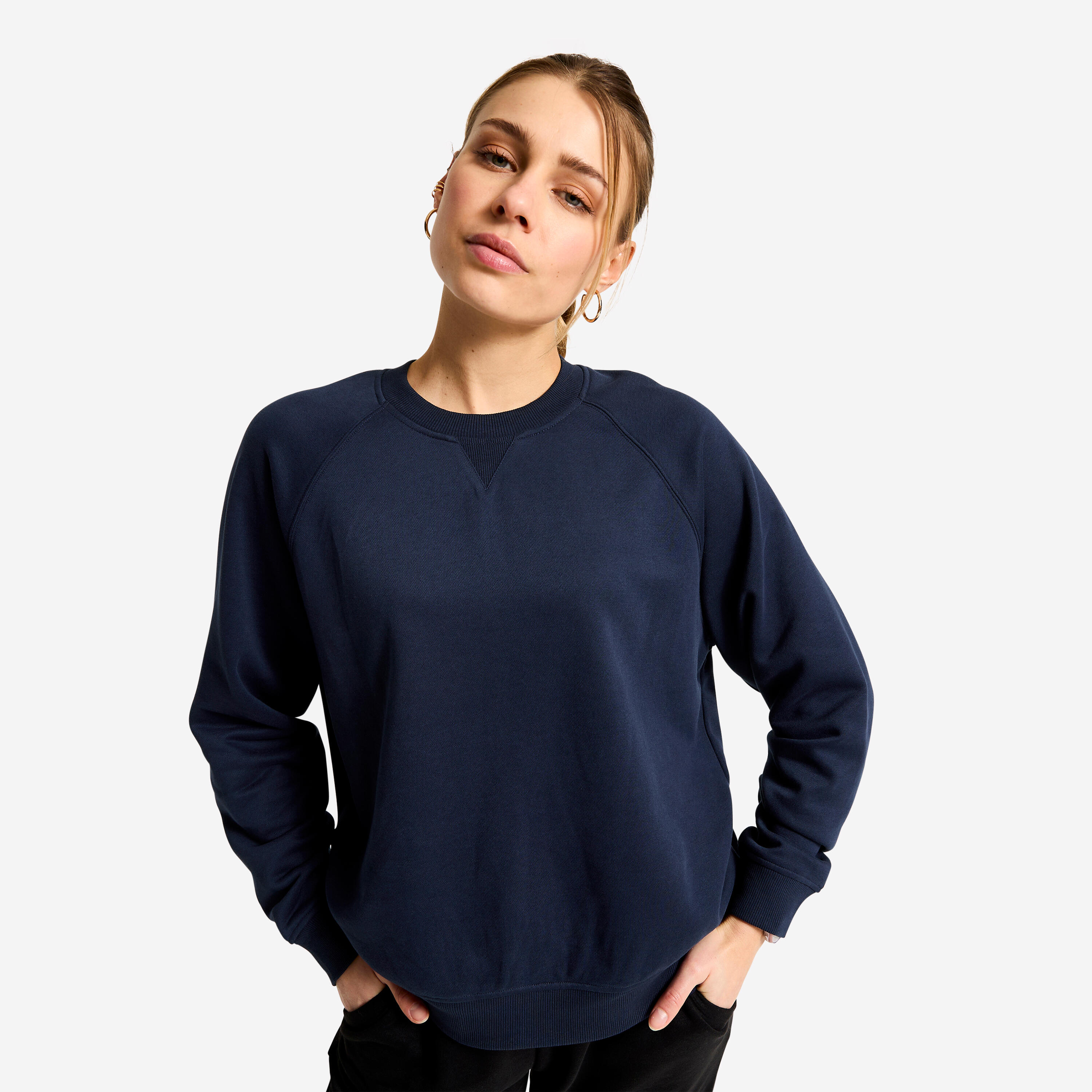 Sweatshirt Damen Baumwolle - dunkelblau