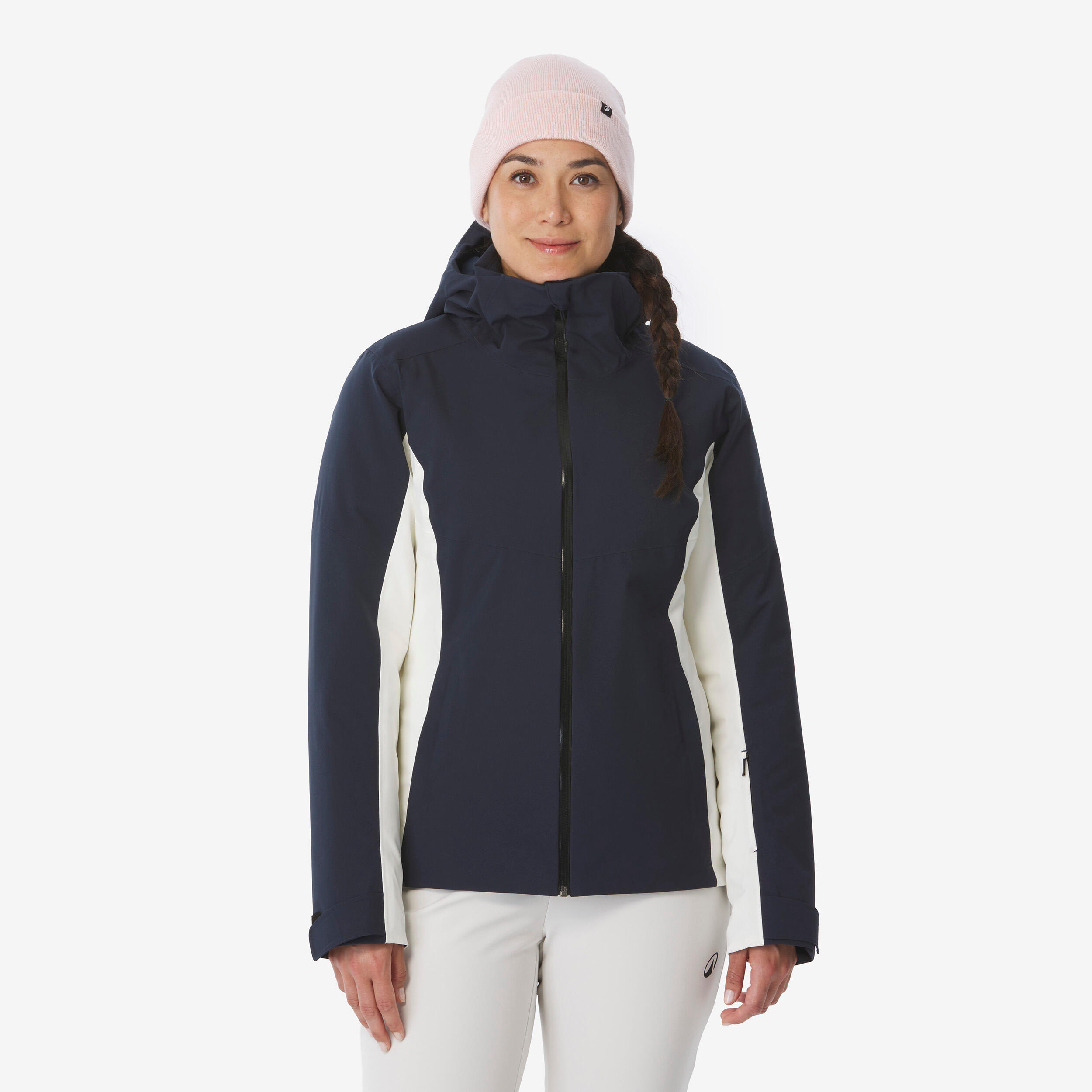 Skijacke Snowboardjacke Damen - 500 blau/beige