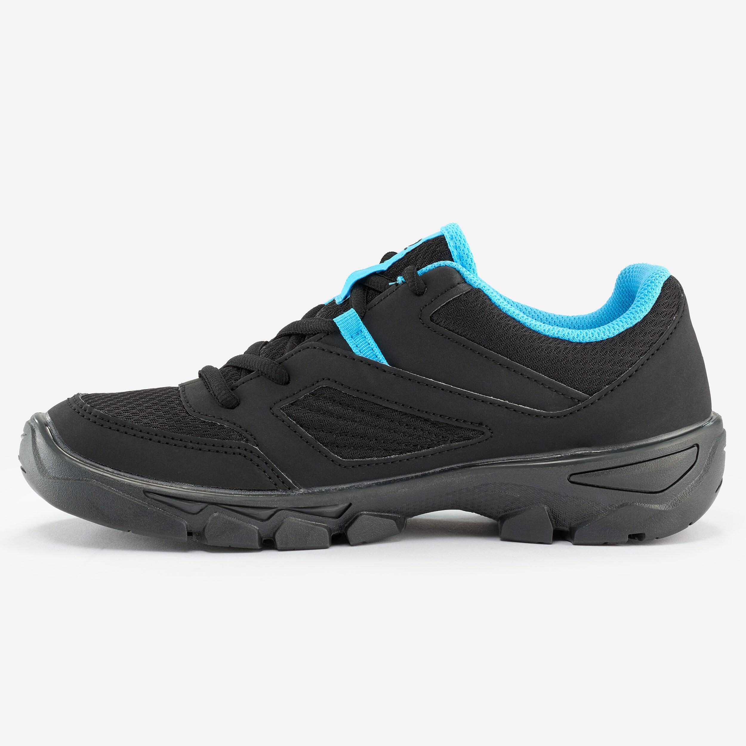 Wanderschuhe Kinder Gr. 35–38 Schnürung - NH100 schwarz
