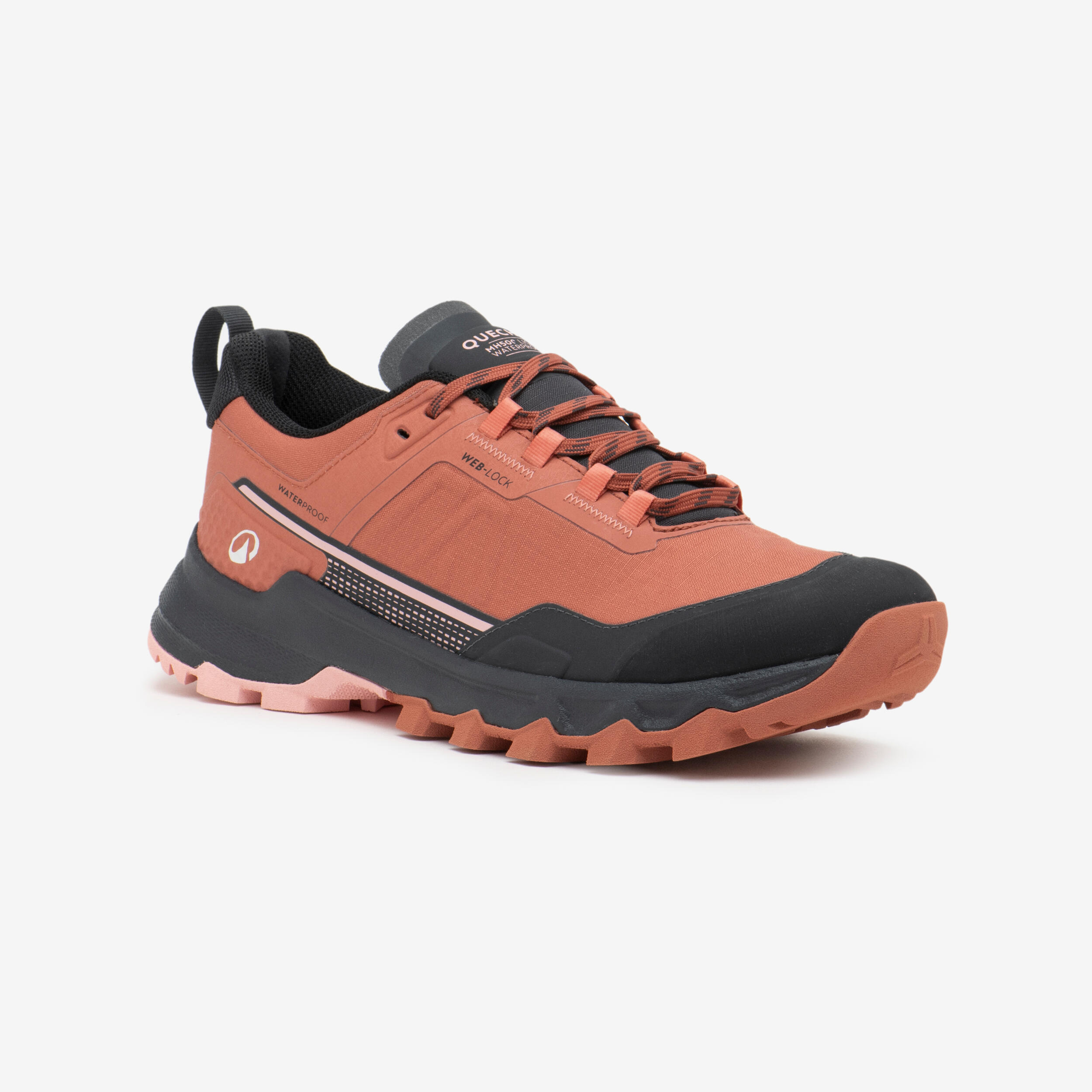 Wanderschuhe Damen wasserdicht - MH500 Light braun