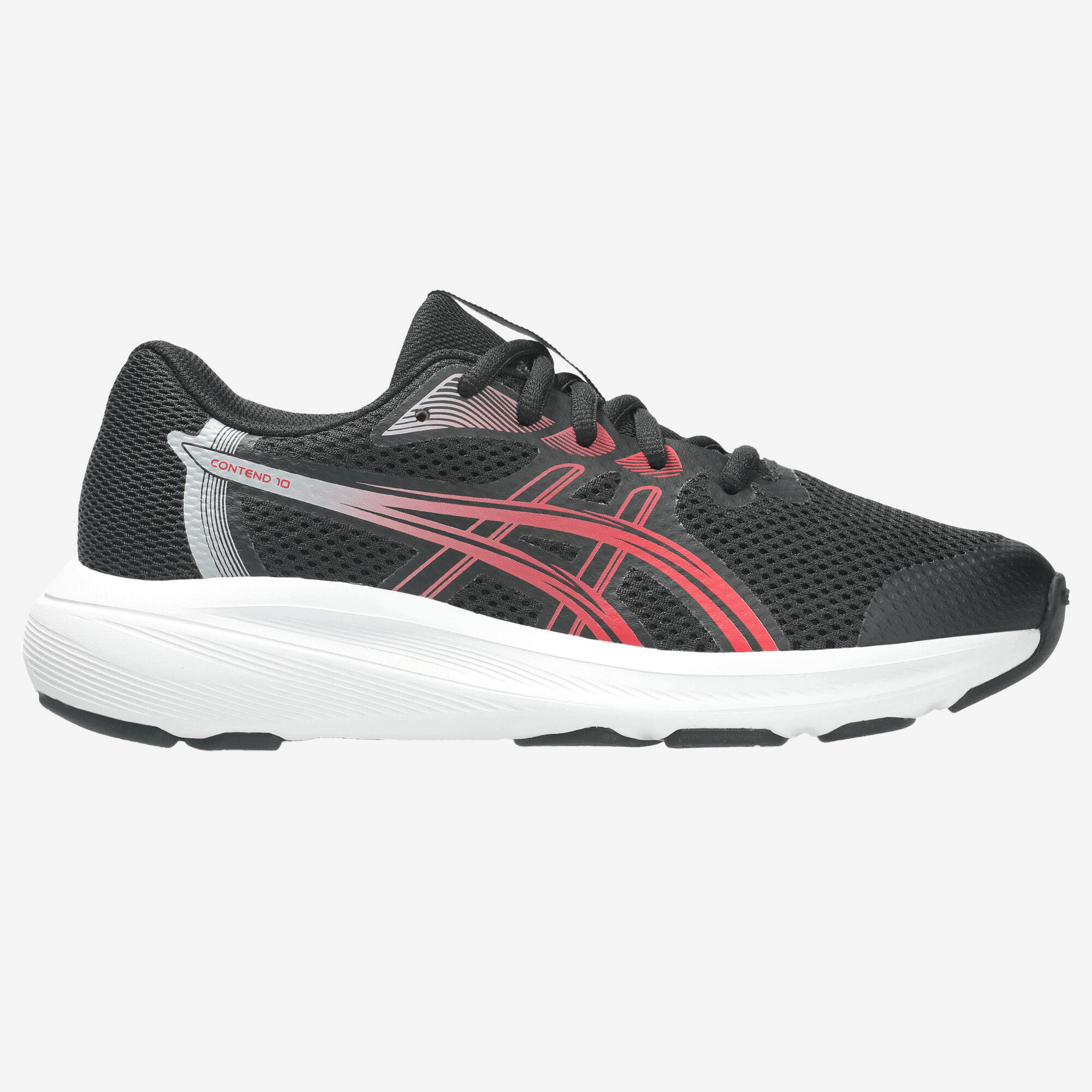Laufschuhe Kinder Jungen - Asics Contend 10 schwarz/rot