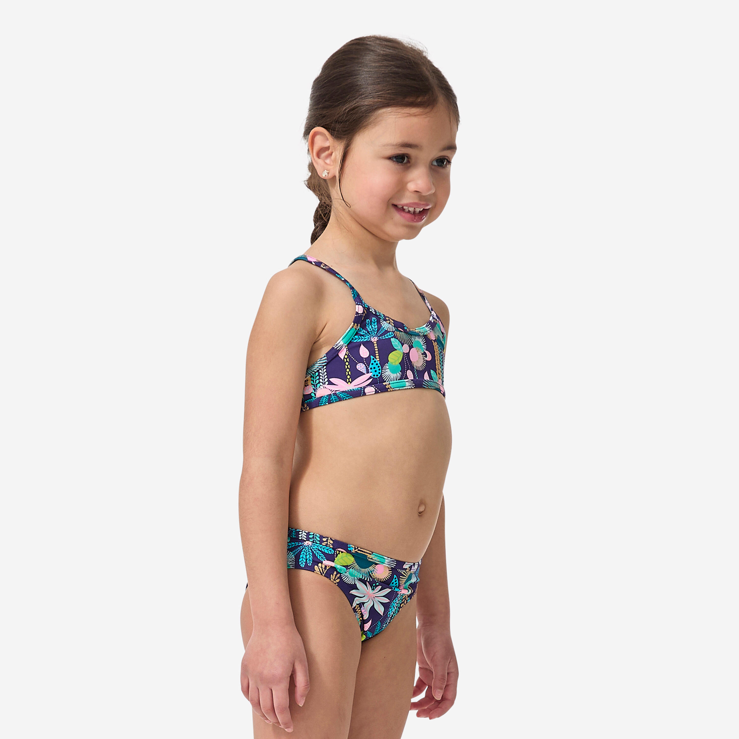 Bikini-Set Surfen Mädchen gekreuzte Träger Boni 100 June geblümt
