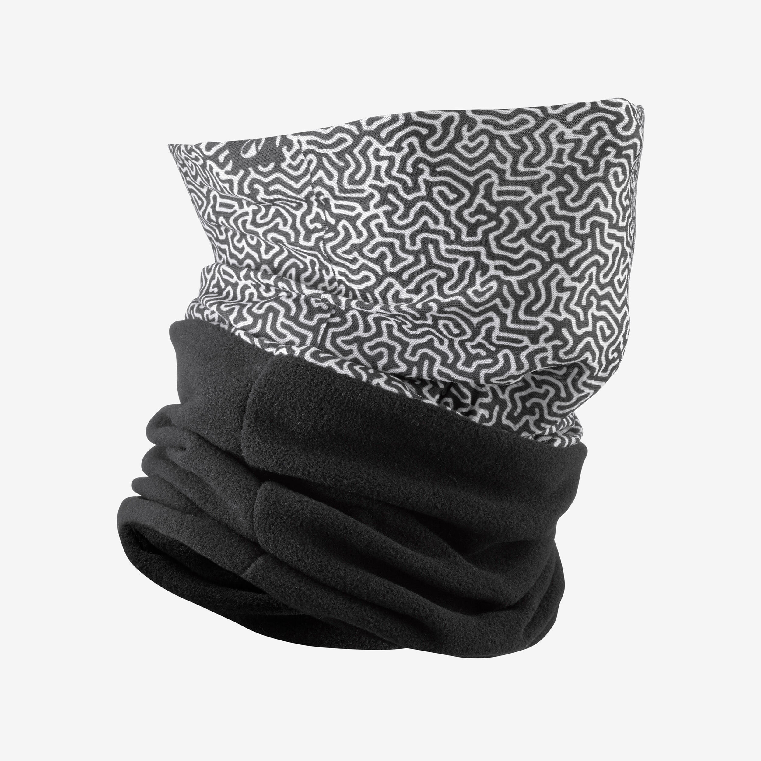 Schlauchschal Bi-Material Kinder - Hug 500 schwarz