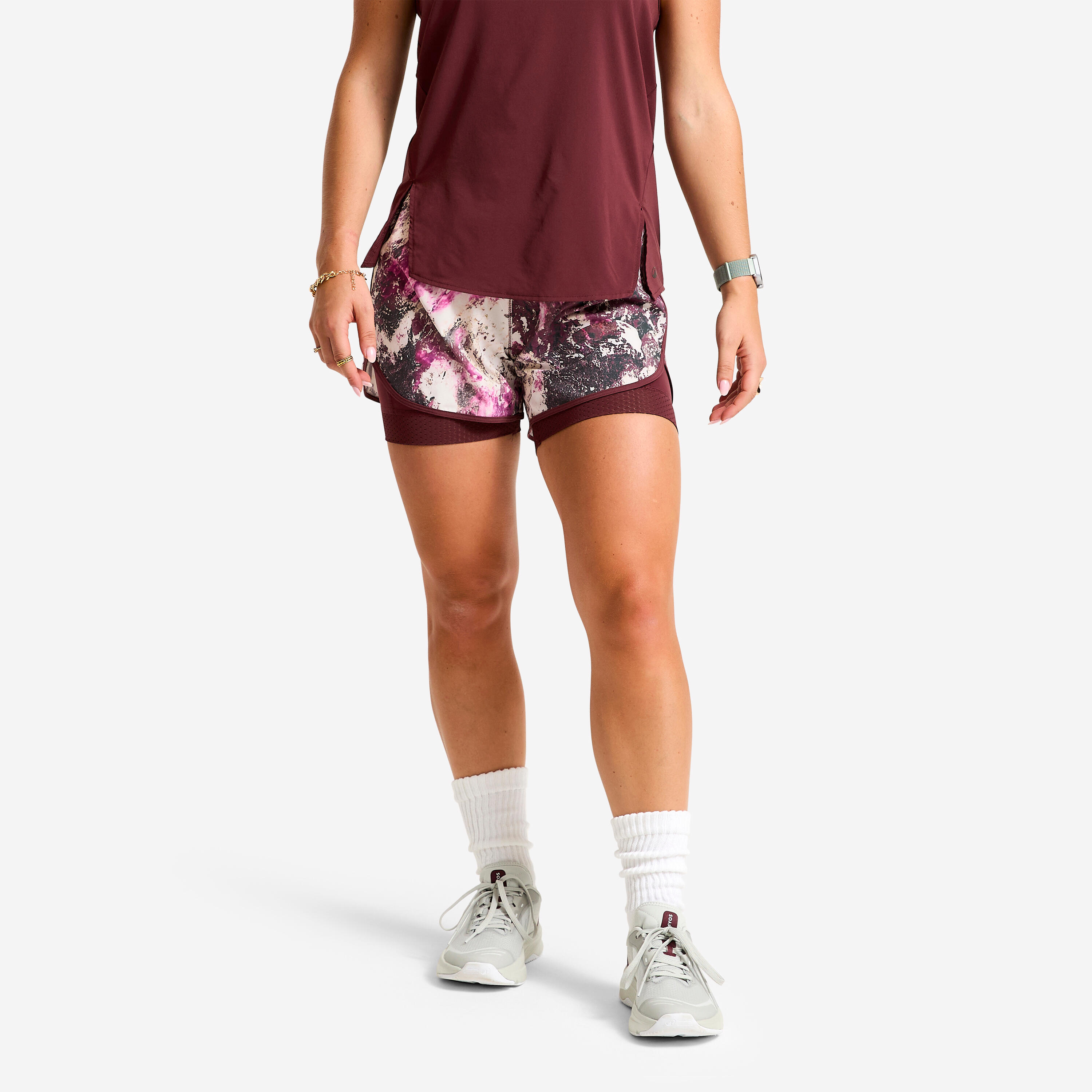 2-in-1 Shorts Damen - mehrfarbig