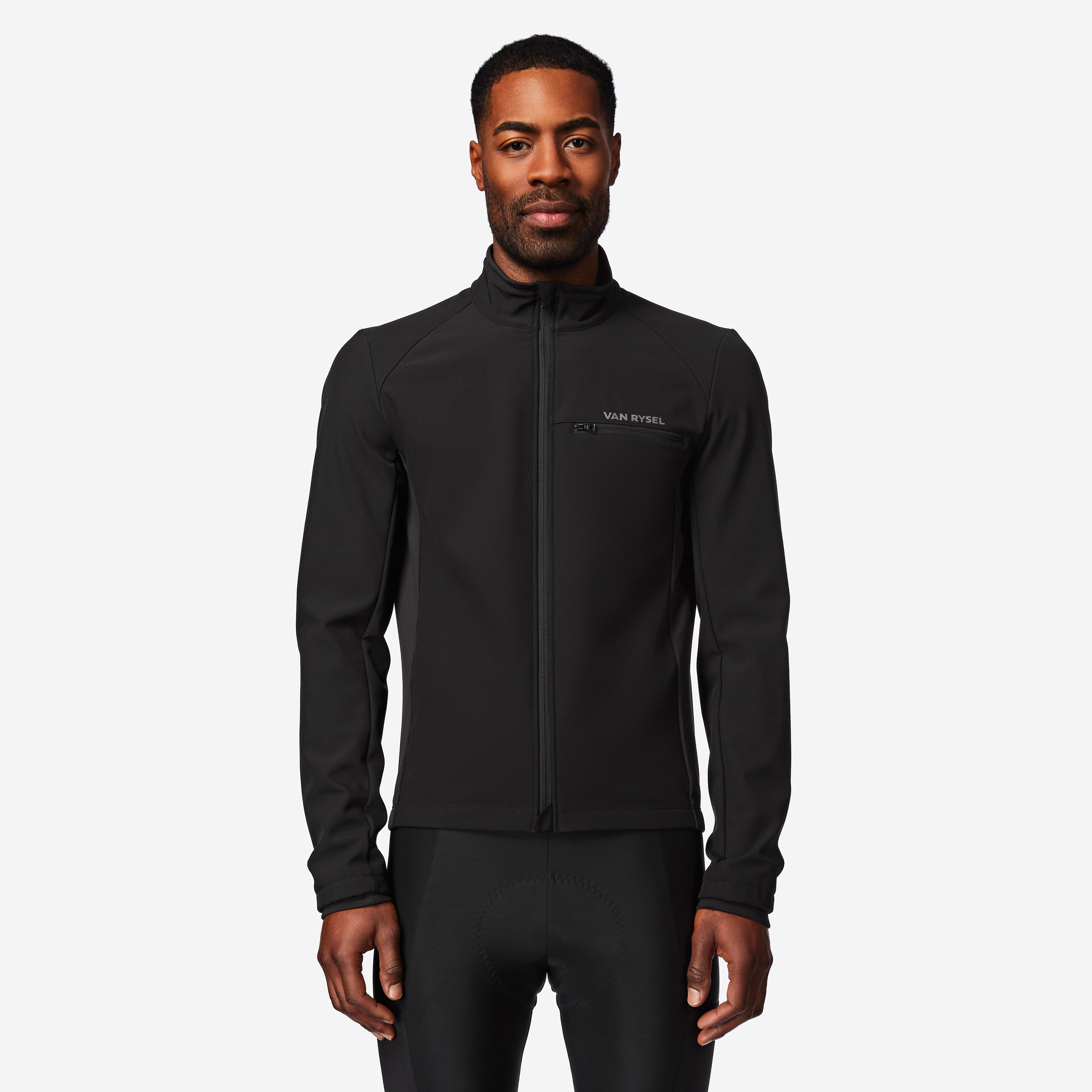 Rennradjacke Winter „Discover“ Herren schwarz