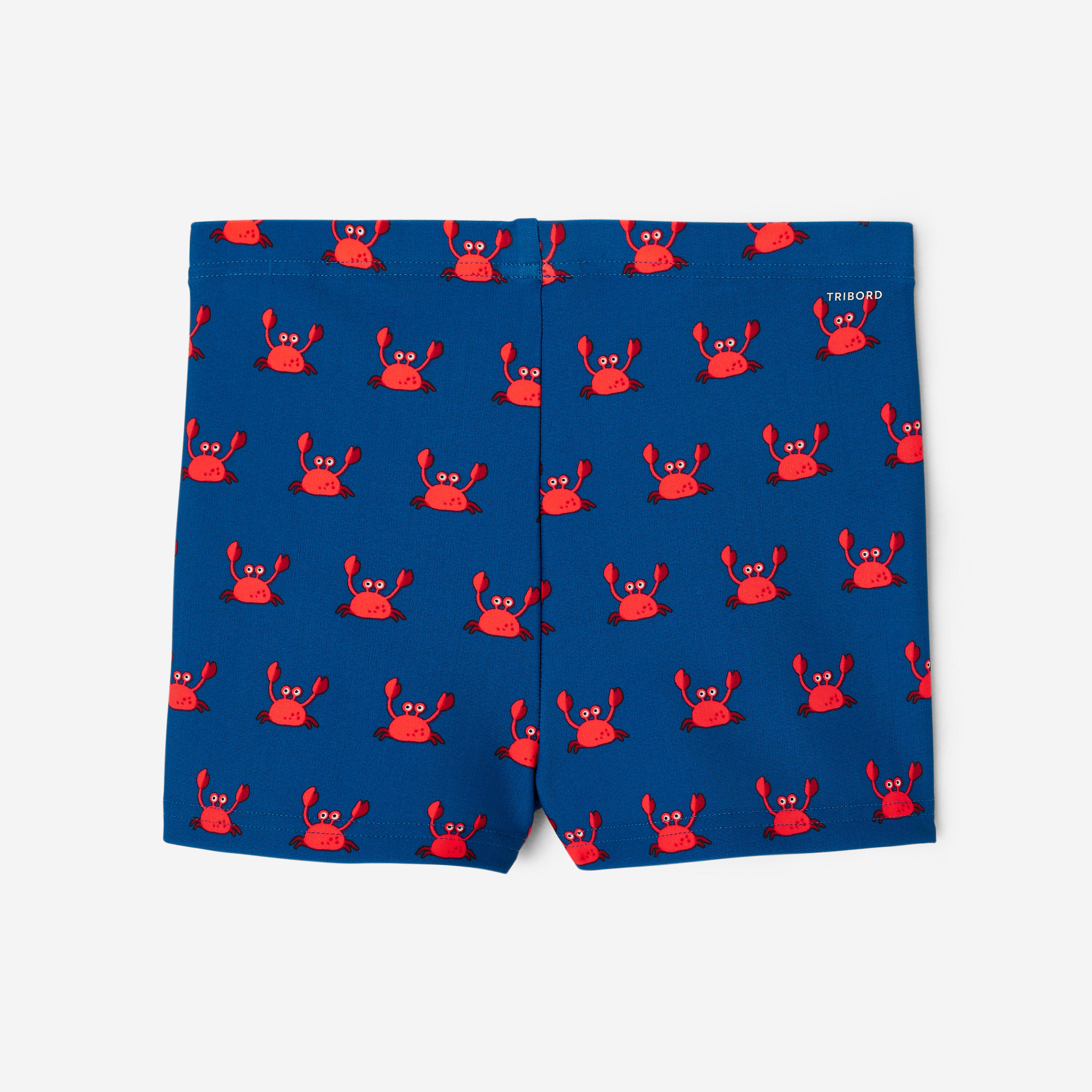 Badehose Boxer Baby/Jungen - Titou Krabben blau