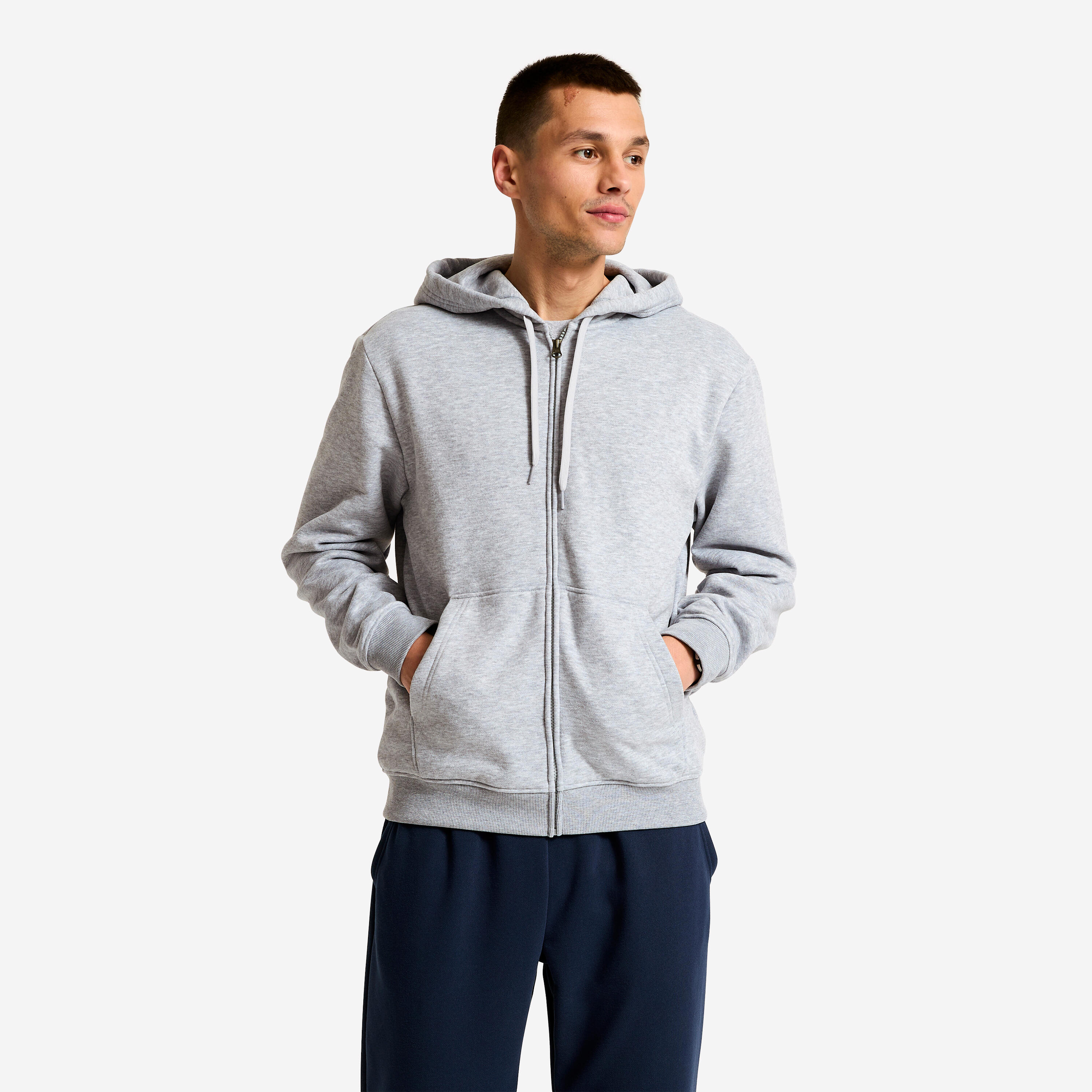 Kapuzenjacke Herren warm - grau
