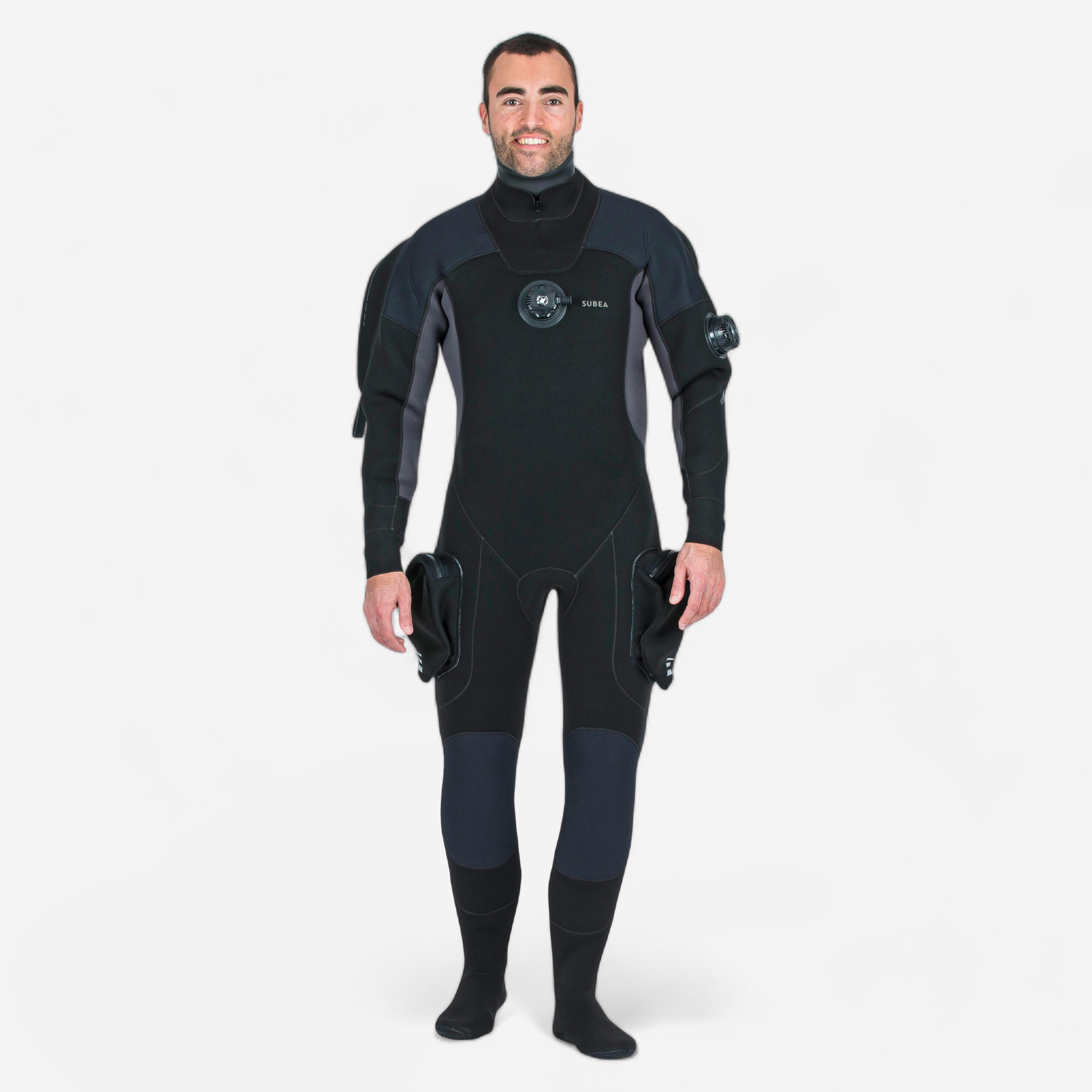 Trockentauchanzug Herren Neopren 5 mm SCD 900 schwarz