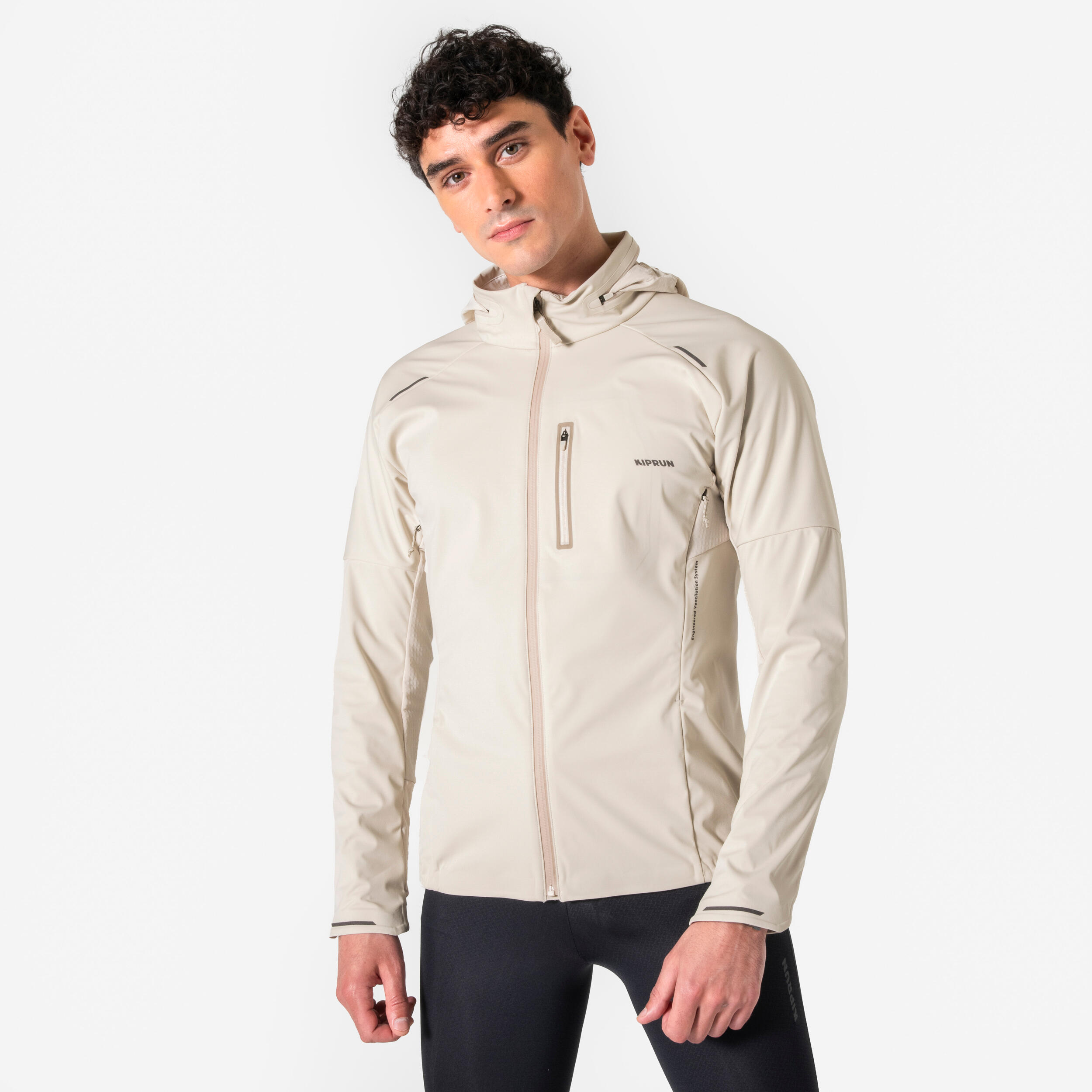Laufjacke Herren warm Regular - Run 900 Warm beige