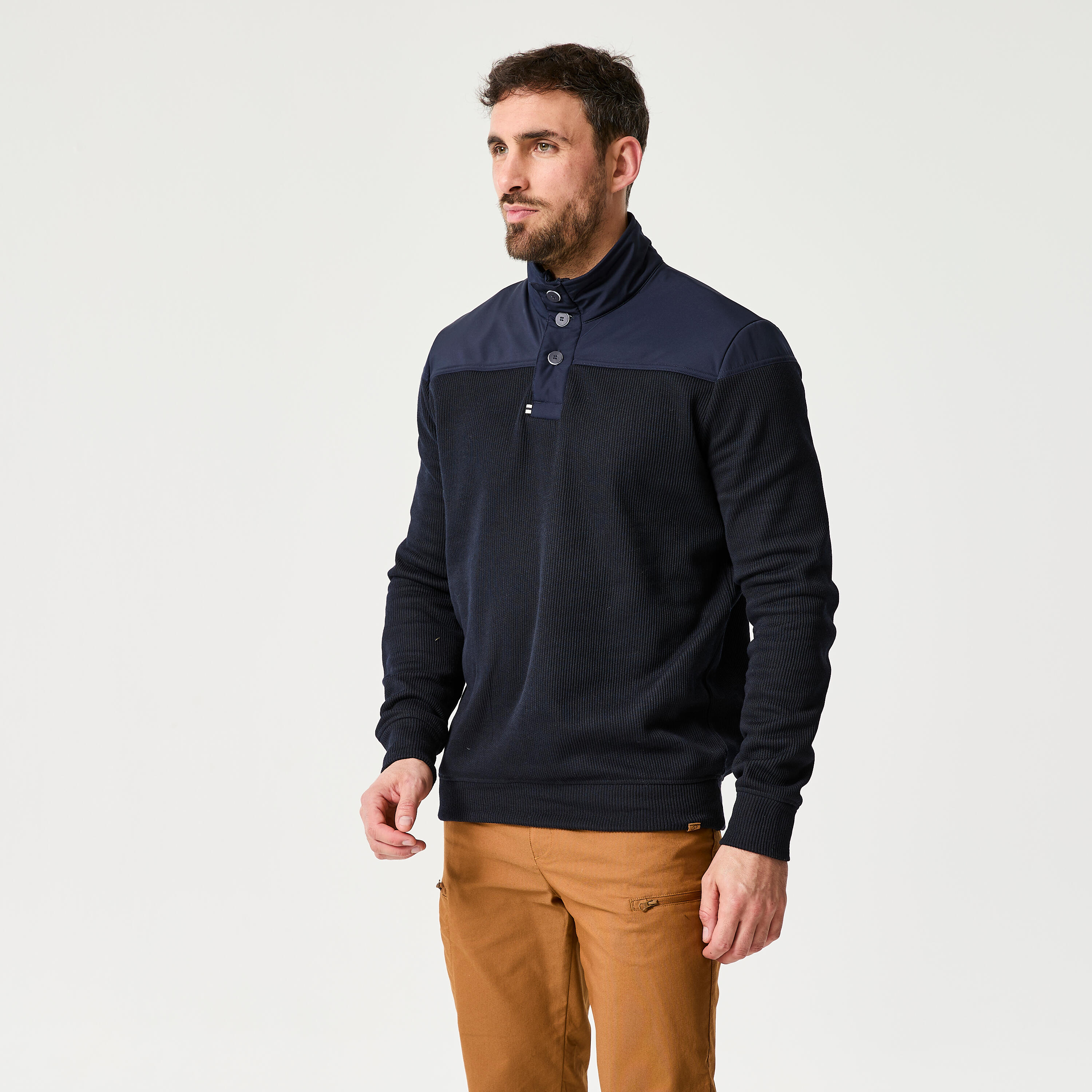 Segelpullover Herren 100 marineblau
