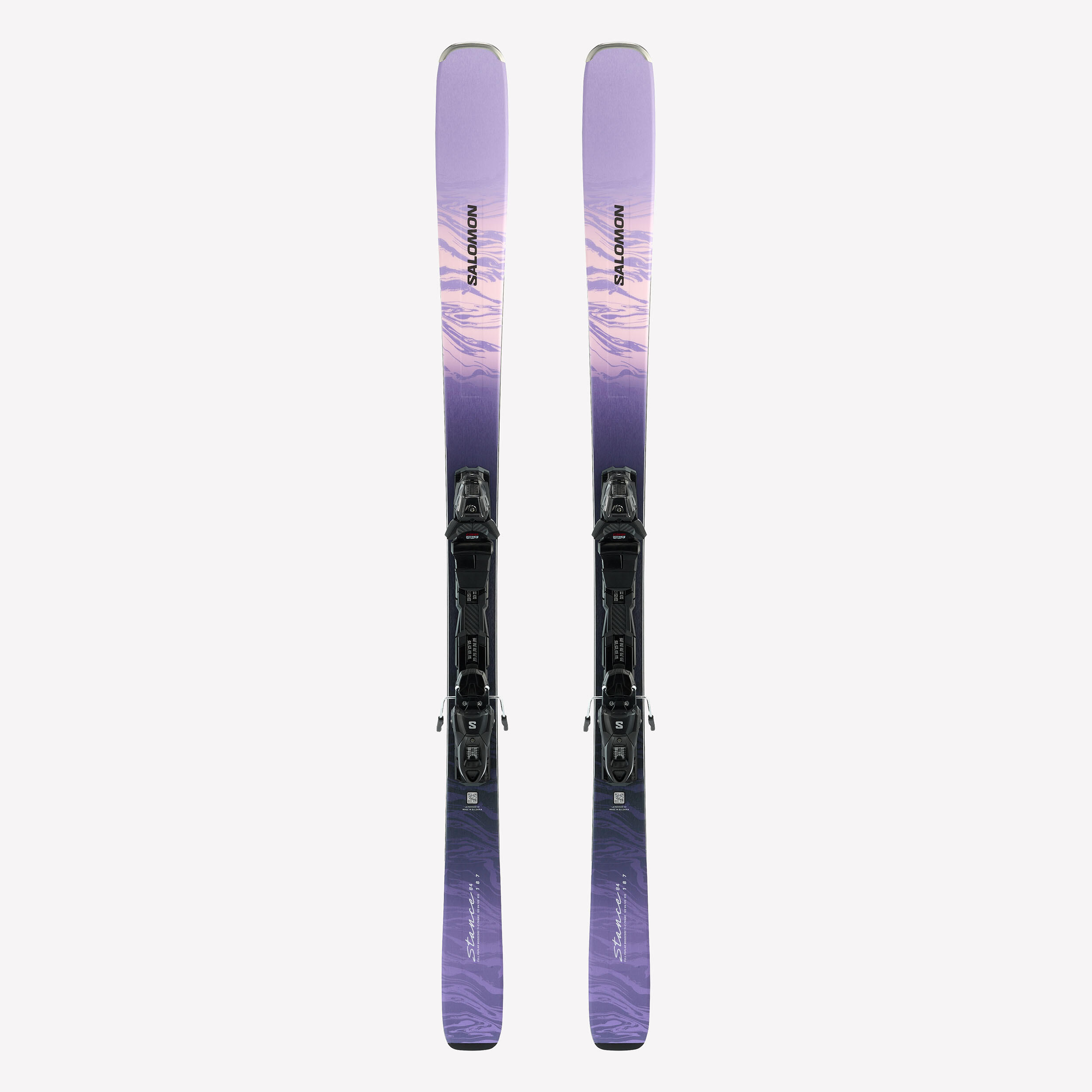 Ski Allmountain inkl. Bindung Damen - Salomon Stance 84 violett