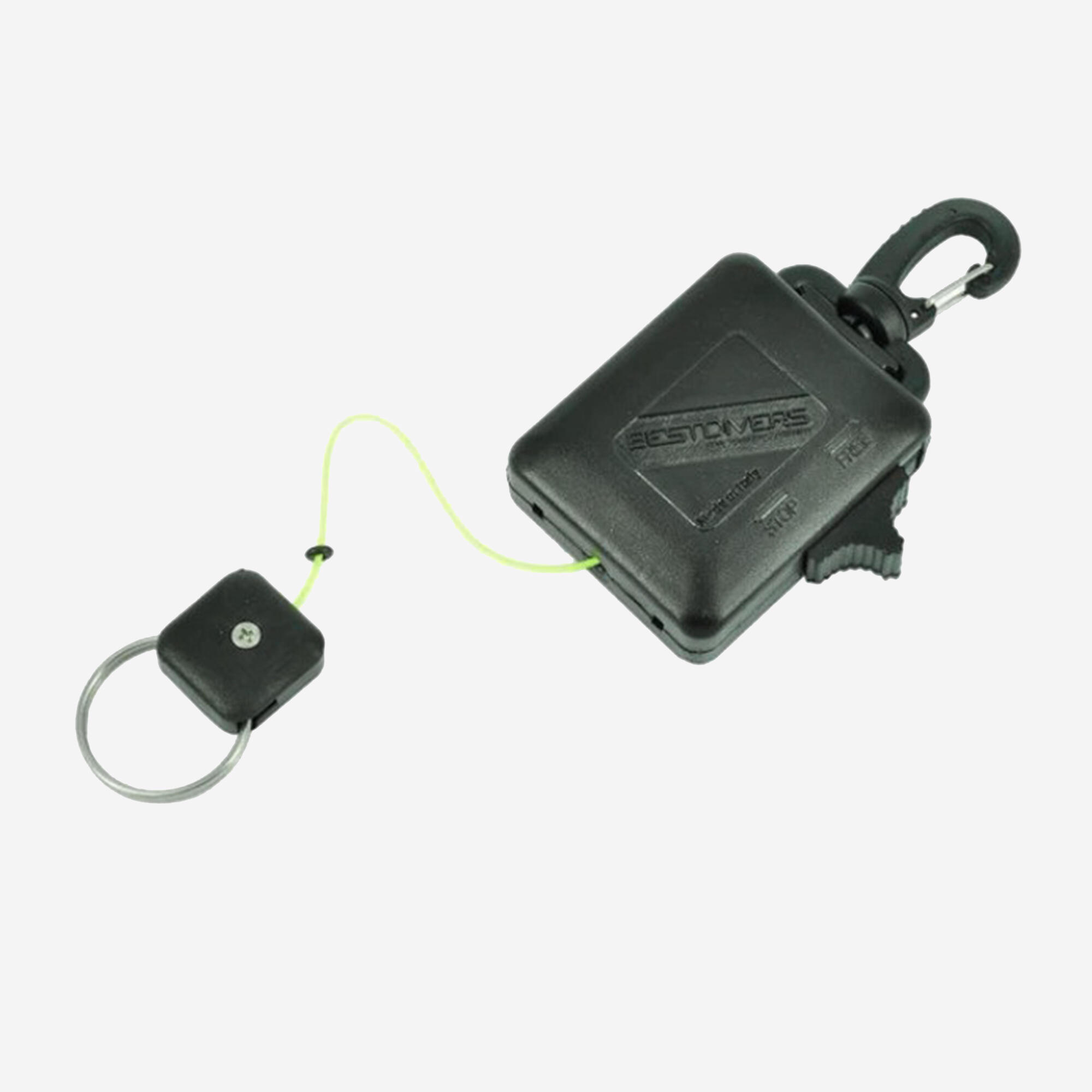 Retractor für Tauchen mit Dyneema Seil 90 cm und Arretierknopf