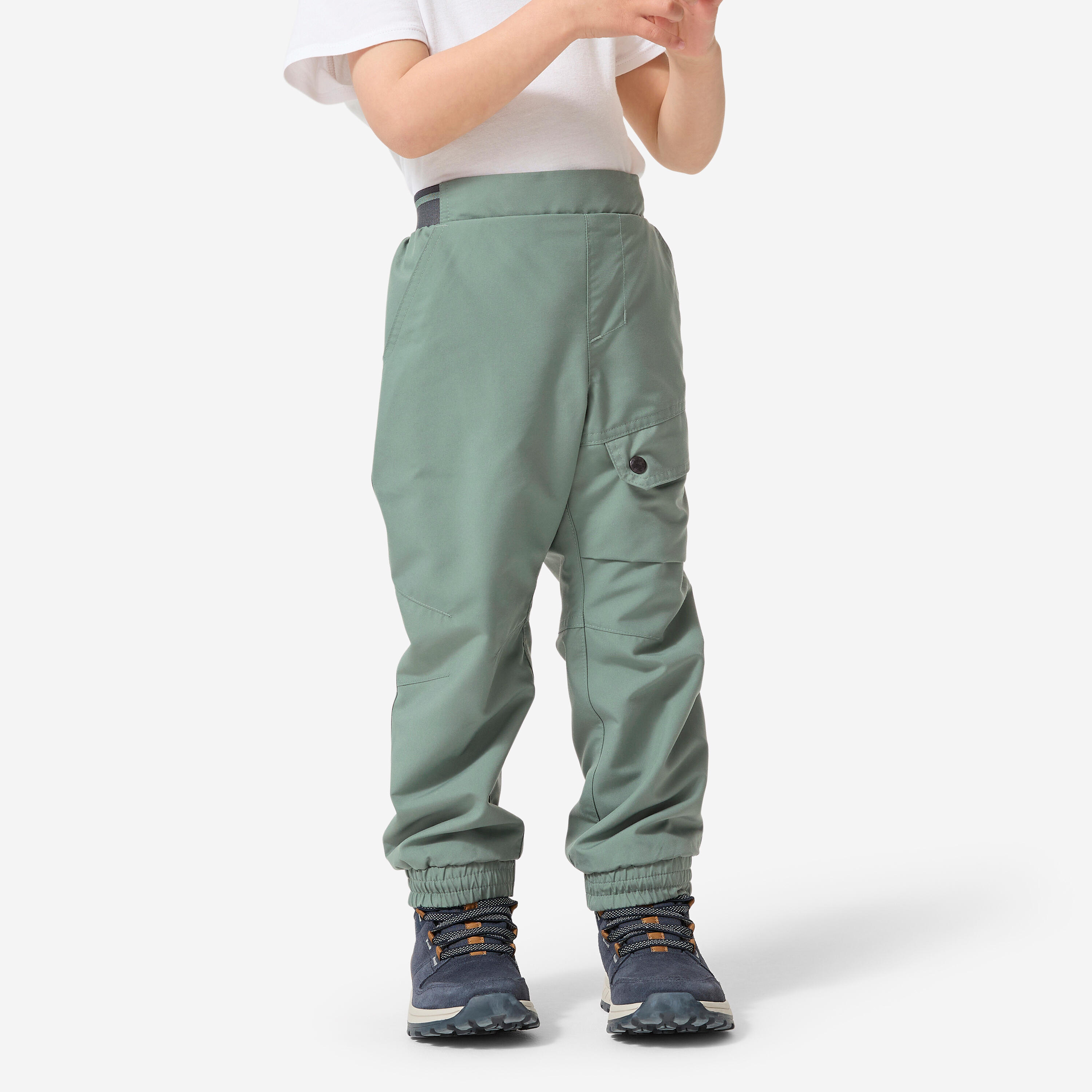 Winterhose Kleinkinder Gr. 92–116 warm wasserabweisend Wandern - NH100 grün