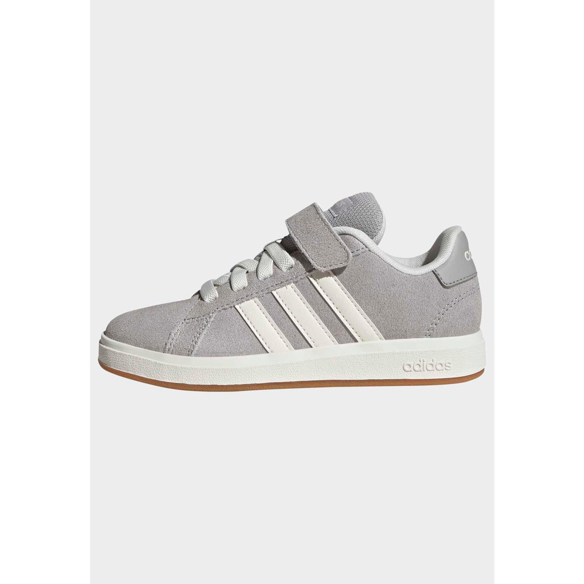 Sneaker Kinder mit Klettverschluss und gepolsterter Lasche - grau