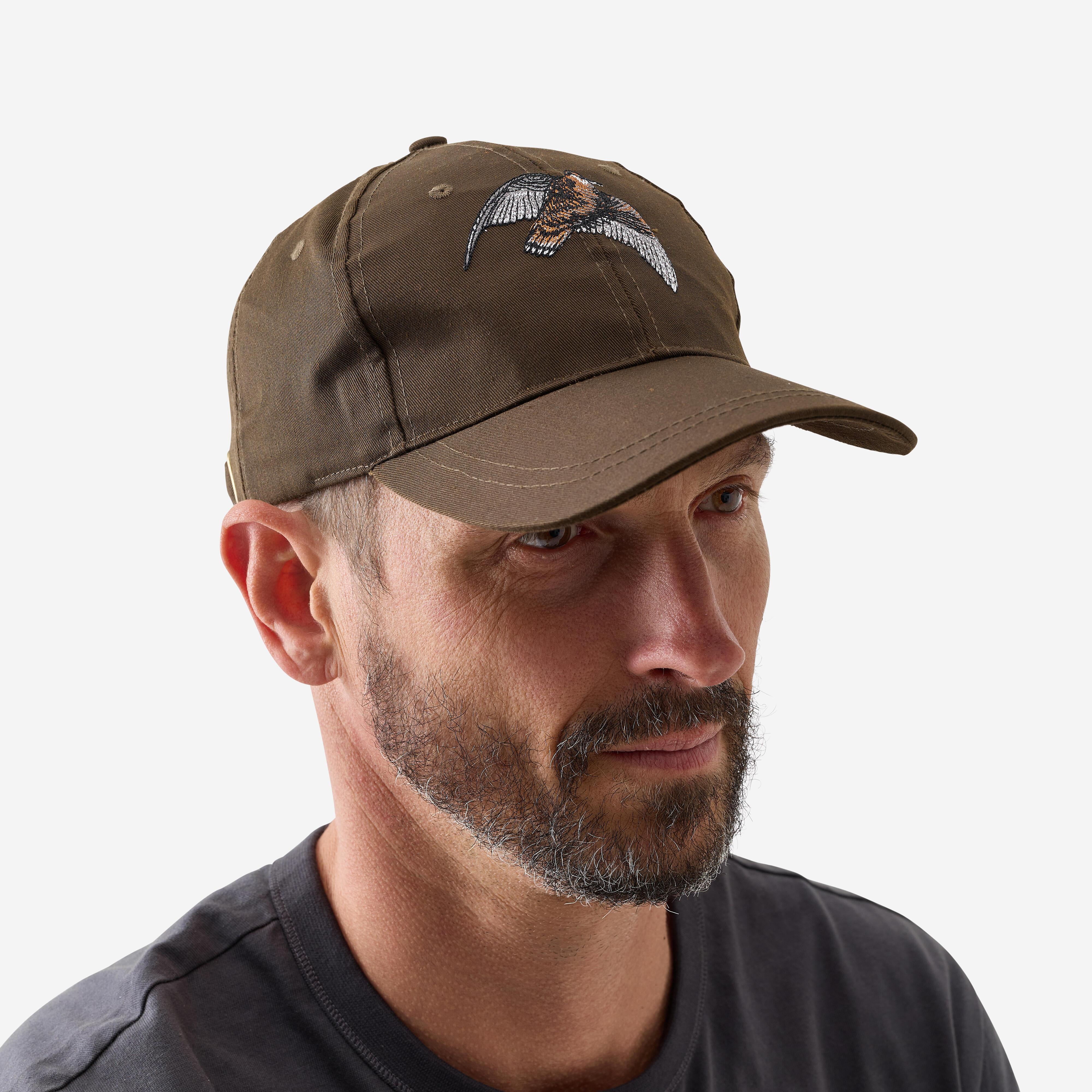 Schirmmütze mit Schnepfen-Stickerei khaki