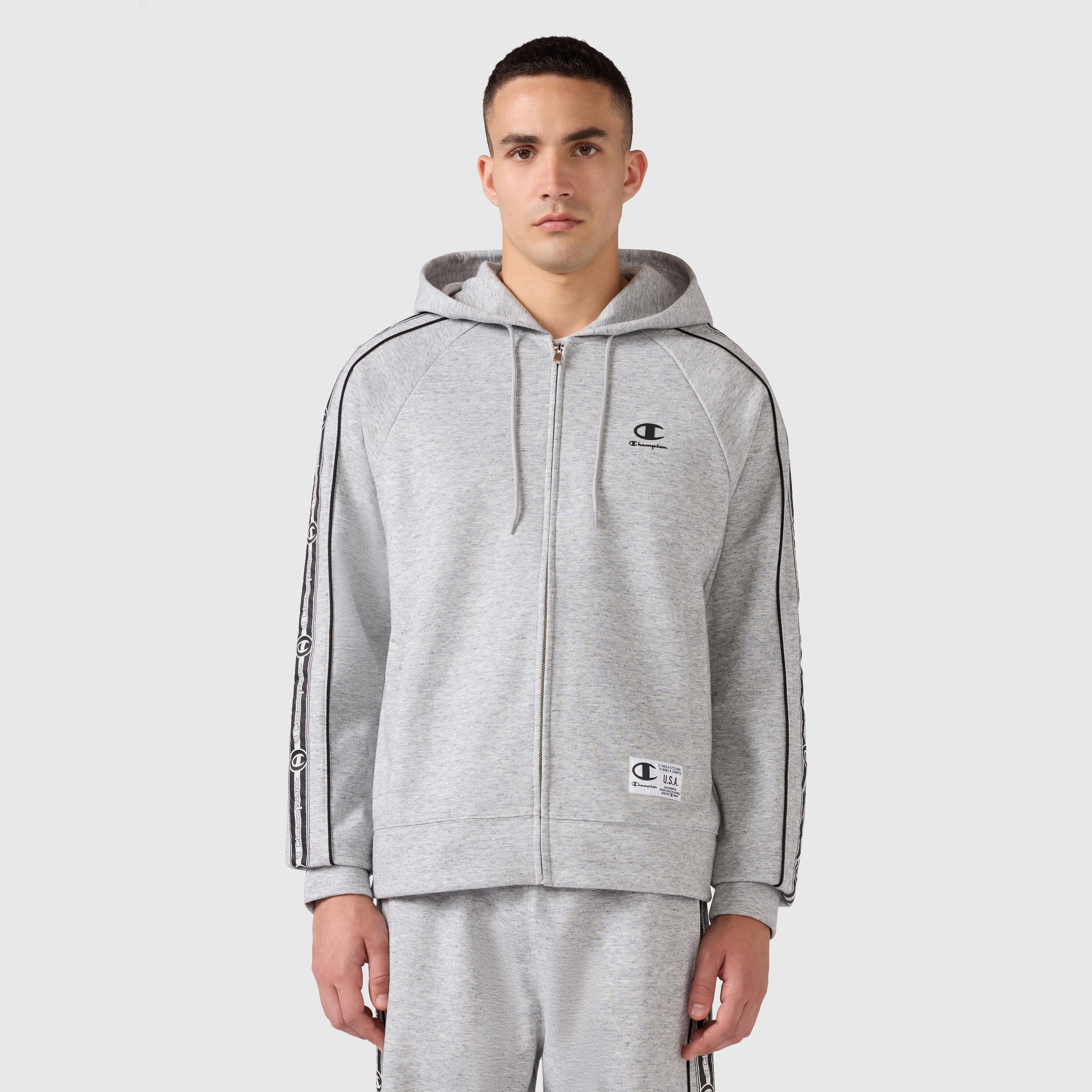 Champion Hoodie Herren Reißverschluss - grau