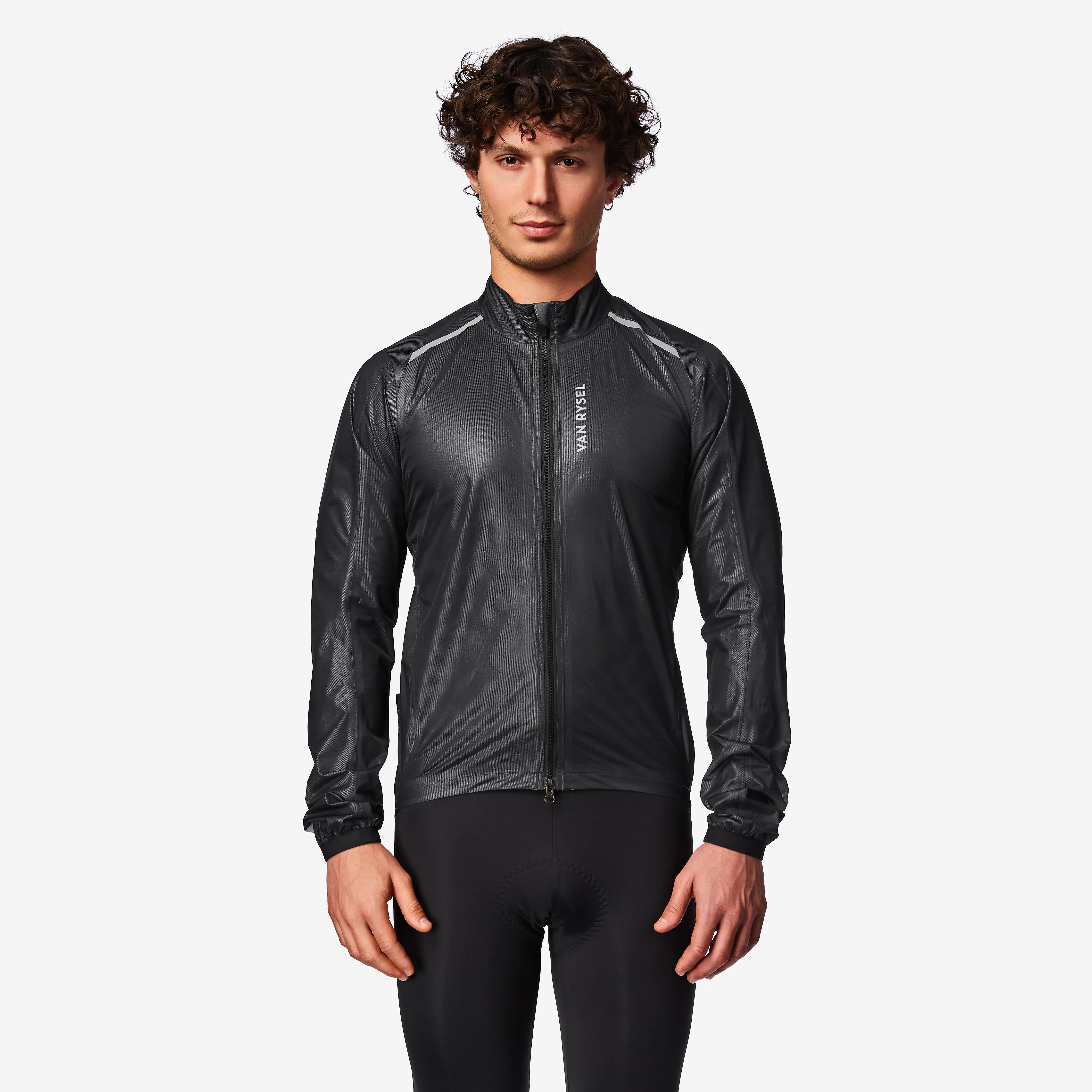 Fahrrad Regenjacke Rennrad Herren „RCR Ultralight“ schwarz
