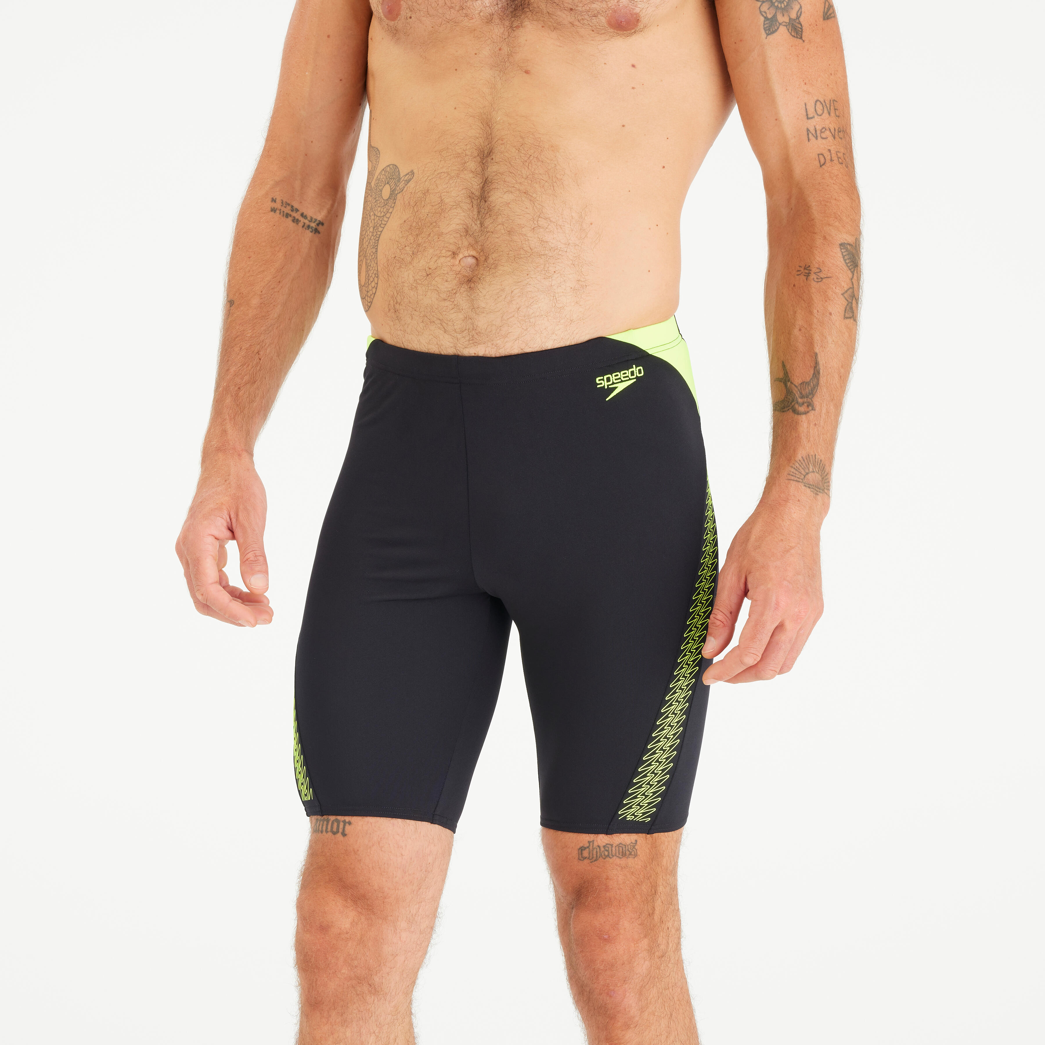 Badehose Jammer Herren lang Speedo - schwarz/gelb