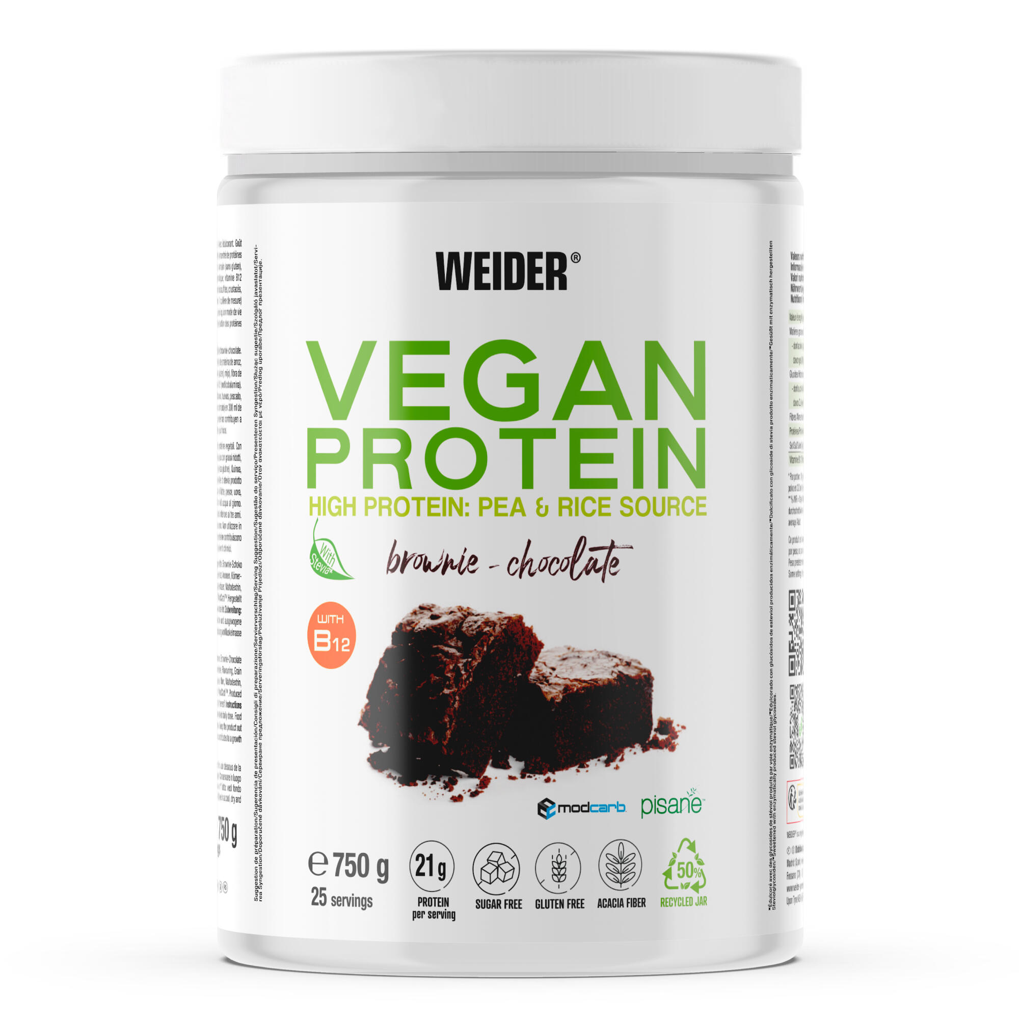 Proteinpulver Vegan 750 g Schokolade