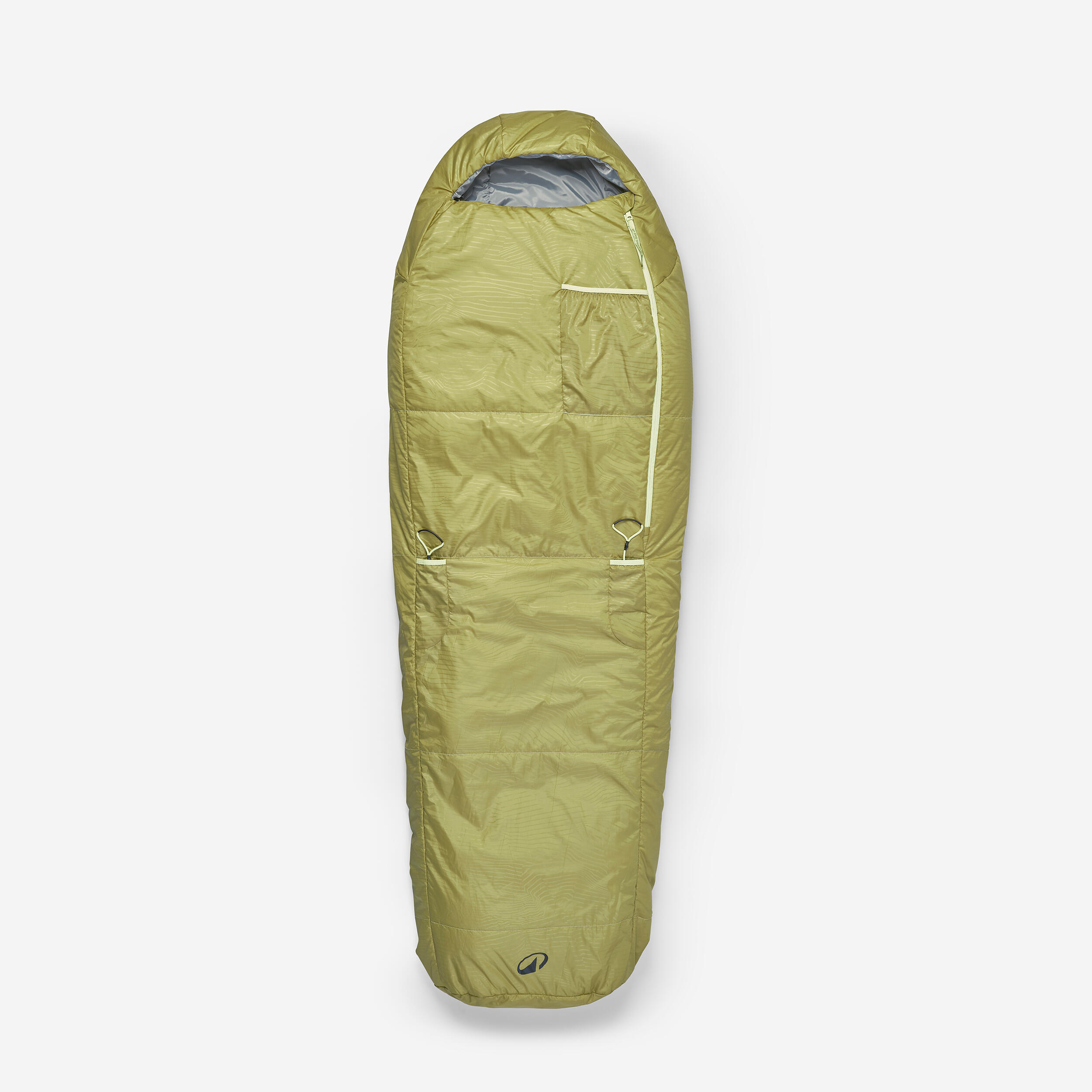 Schlafsack Kinder 10 °C leicht kompakt khaki