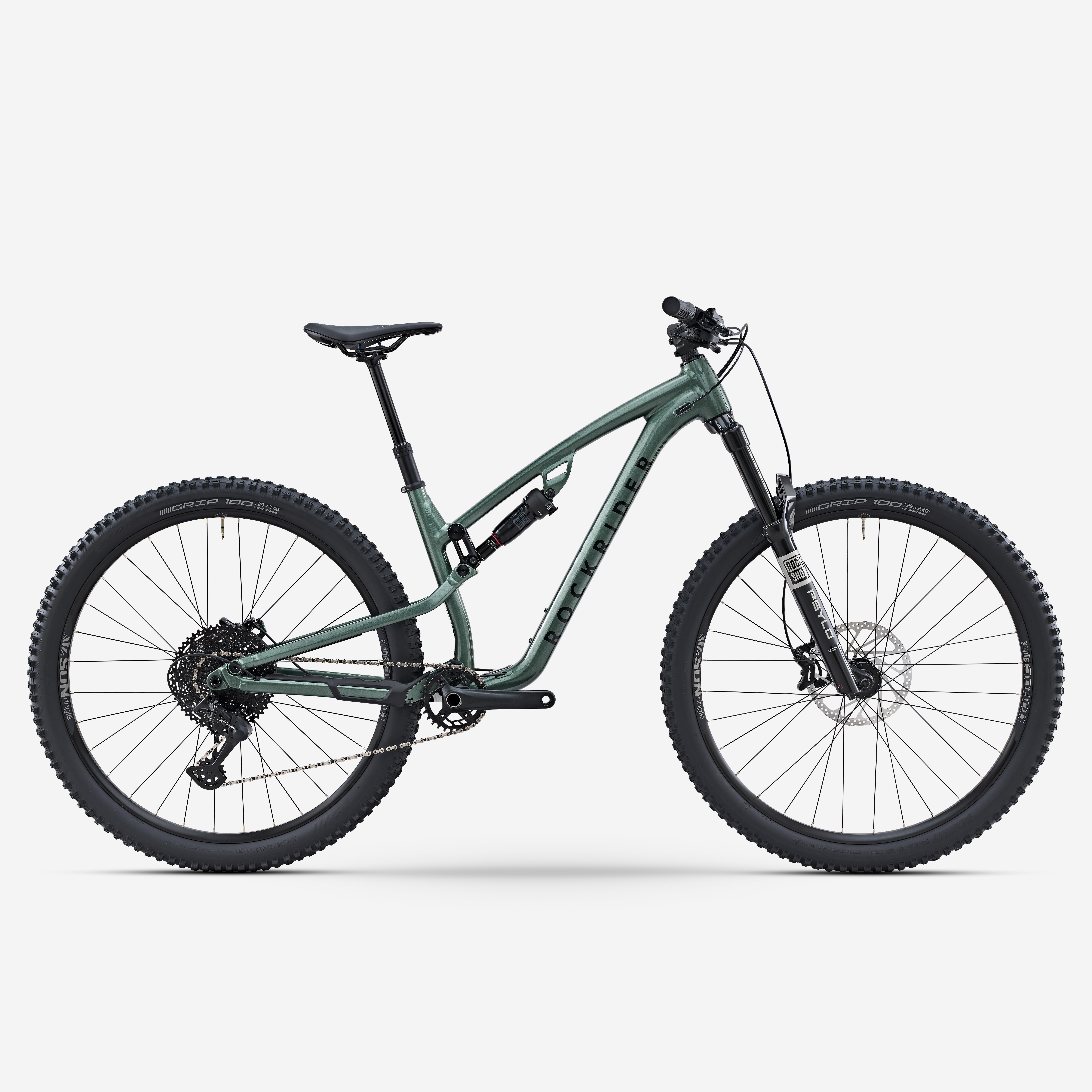 Mountainbike vollgefedert All Mountain Feel 700 S grün