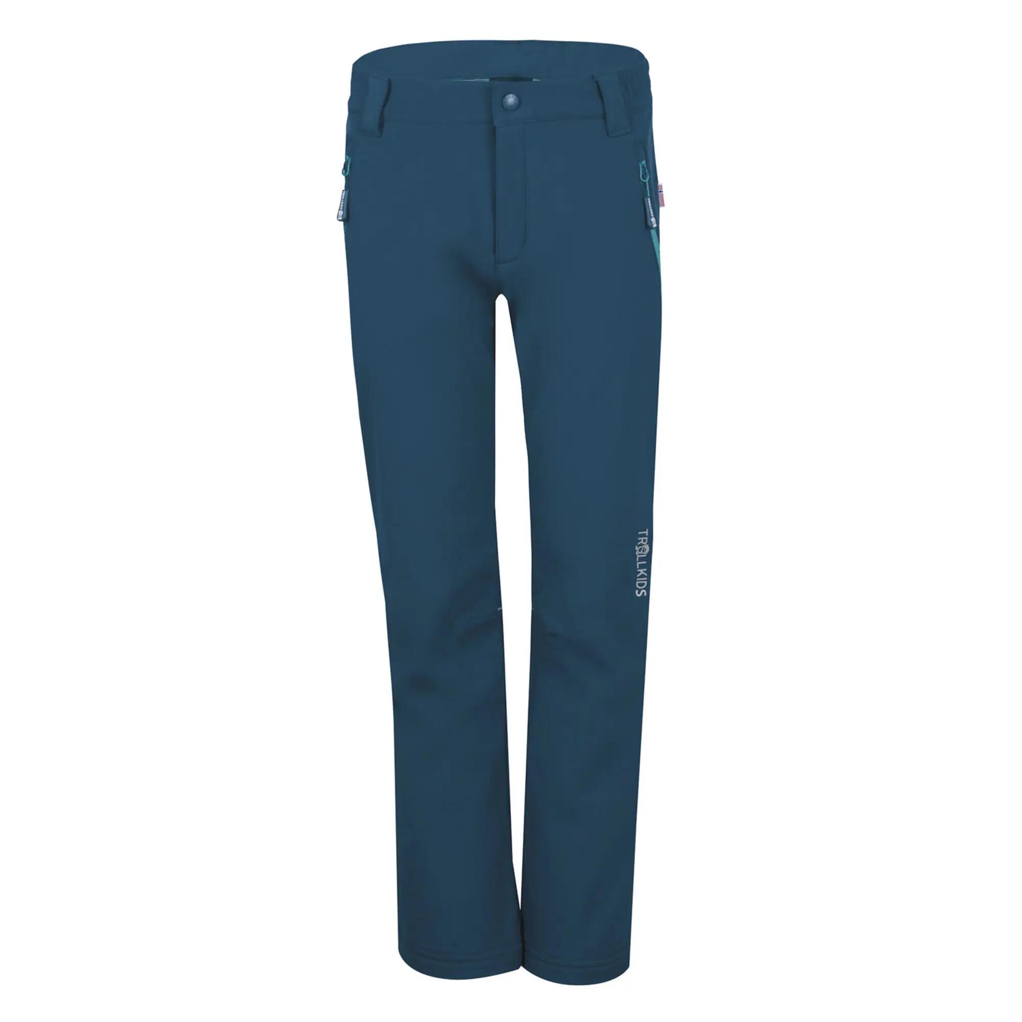Softshellhose Kinder Gr. 116–164 Wandern - Trollkids blau