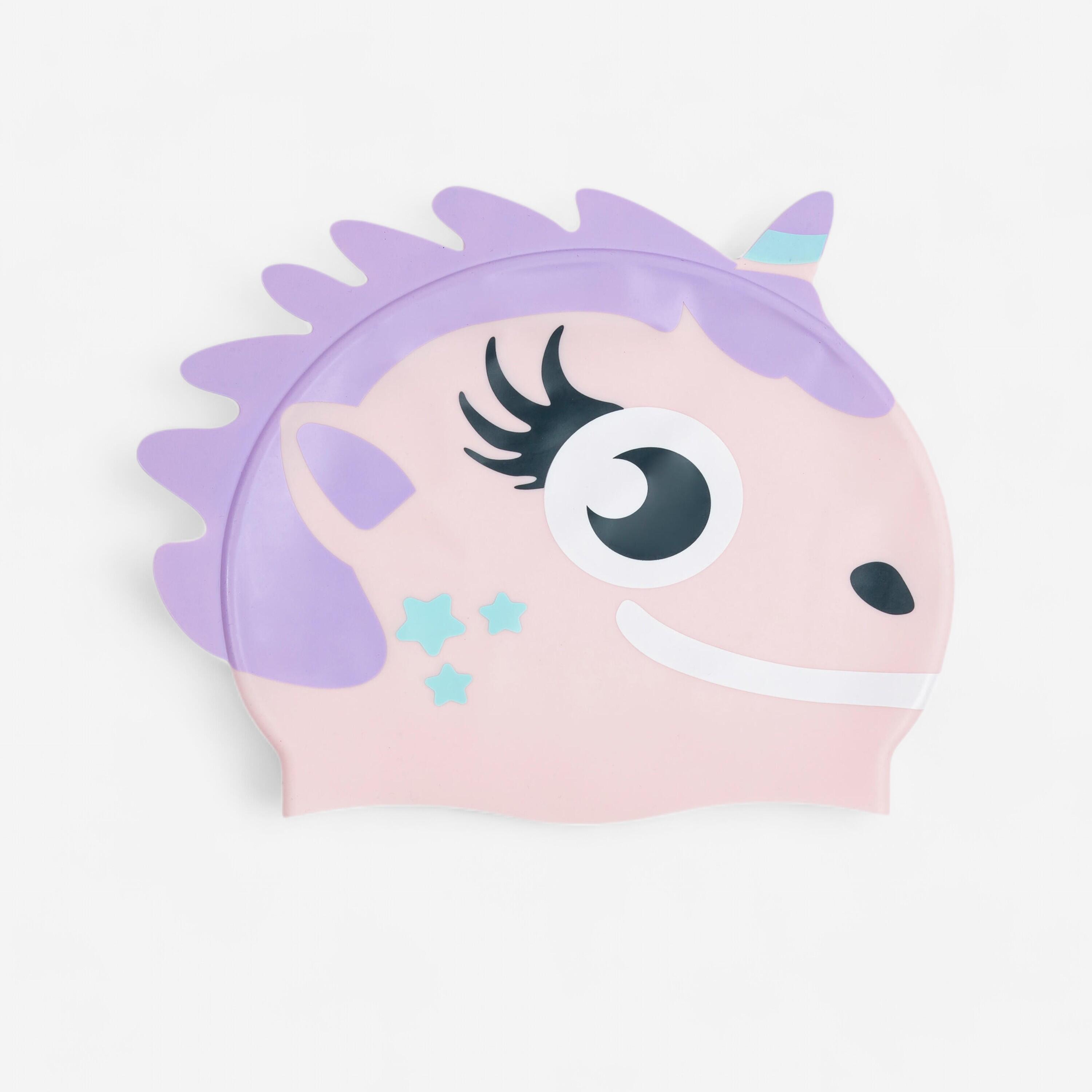Badekappe Silikon Einheitsgröße - Einhorn rosa