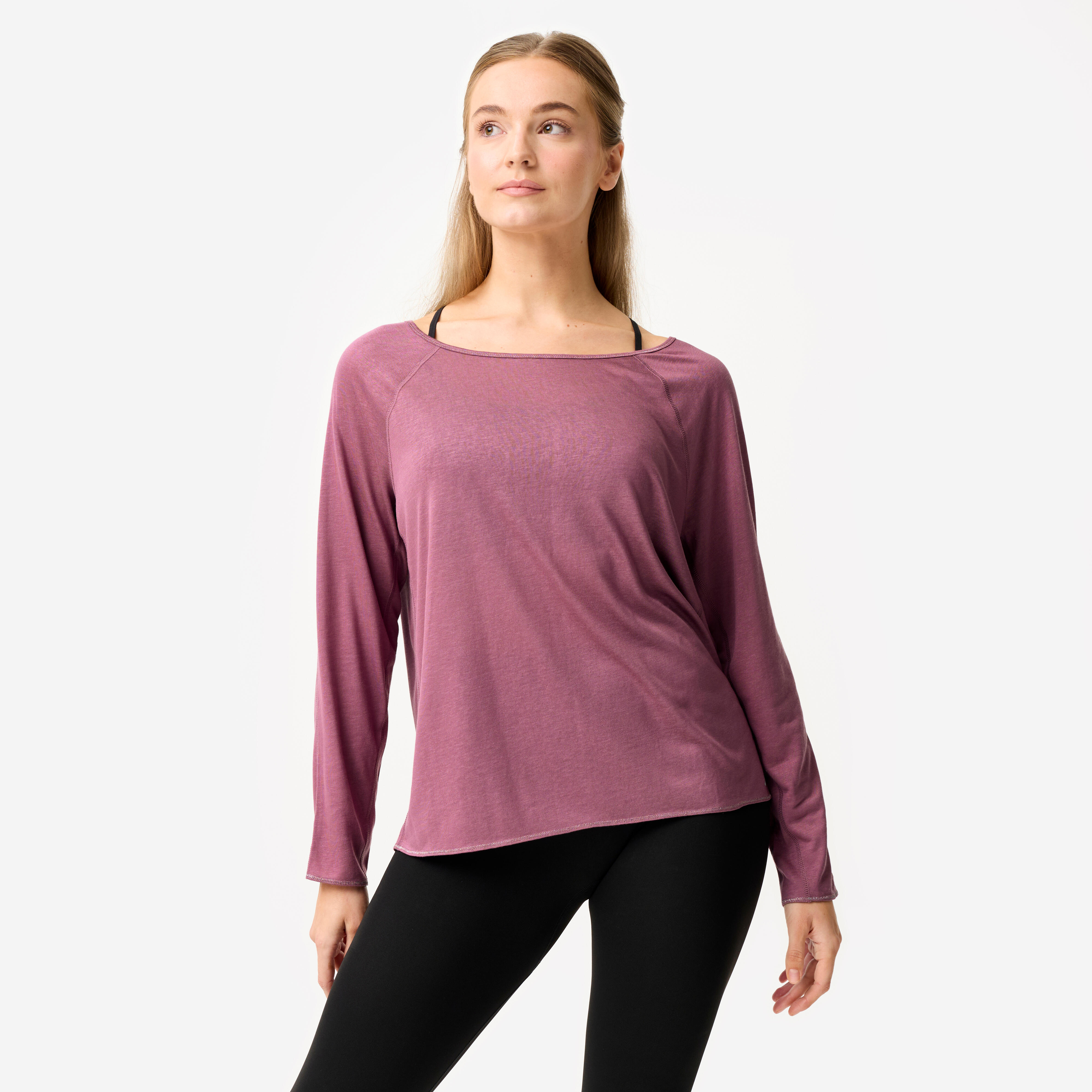 Dance-Shirt Damen Modern Jazz langarm - hellviolett