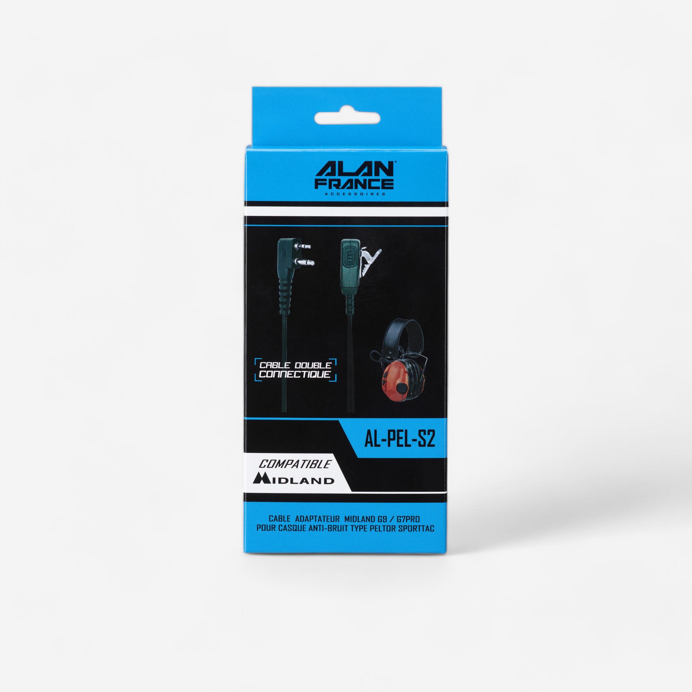 Kabel für Gehörschutz SPORTTAC – Kompatibel mit Walkie-Talkie MIDLAND G9